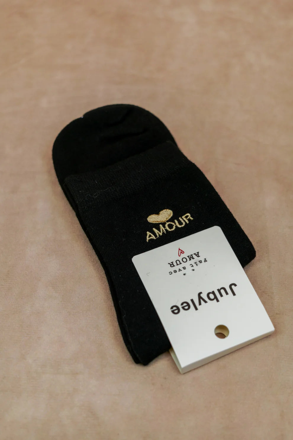 Chaussette Amour noir/or