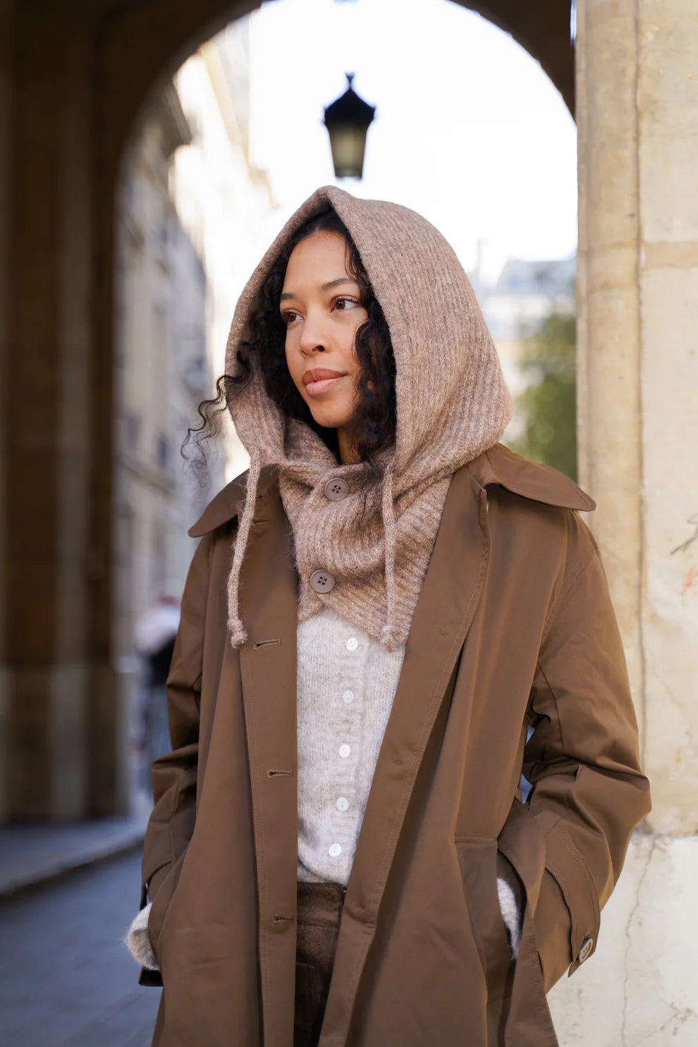 Cagoule Elisa taupe