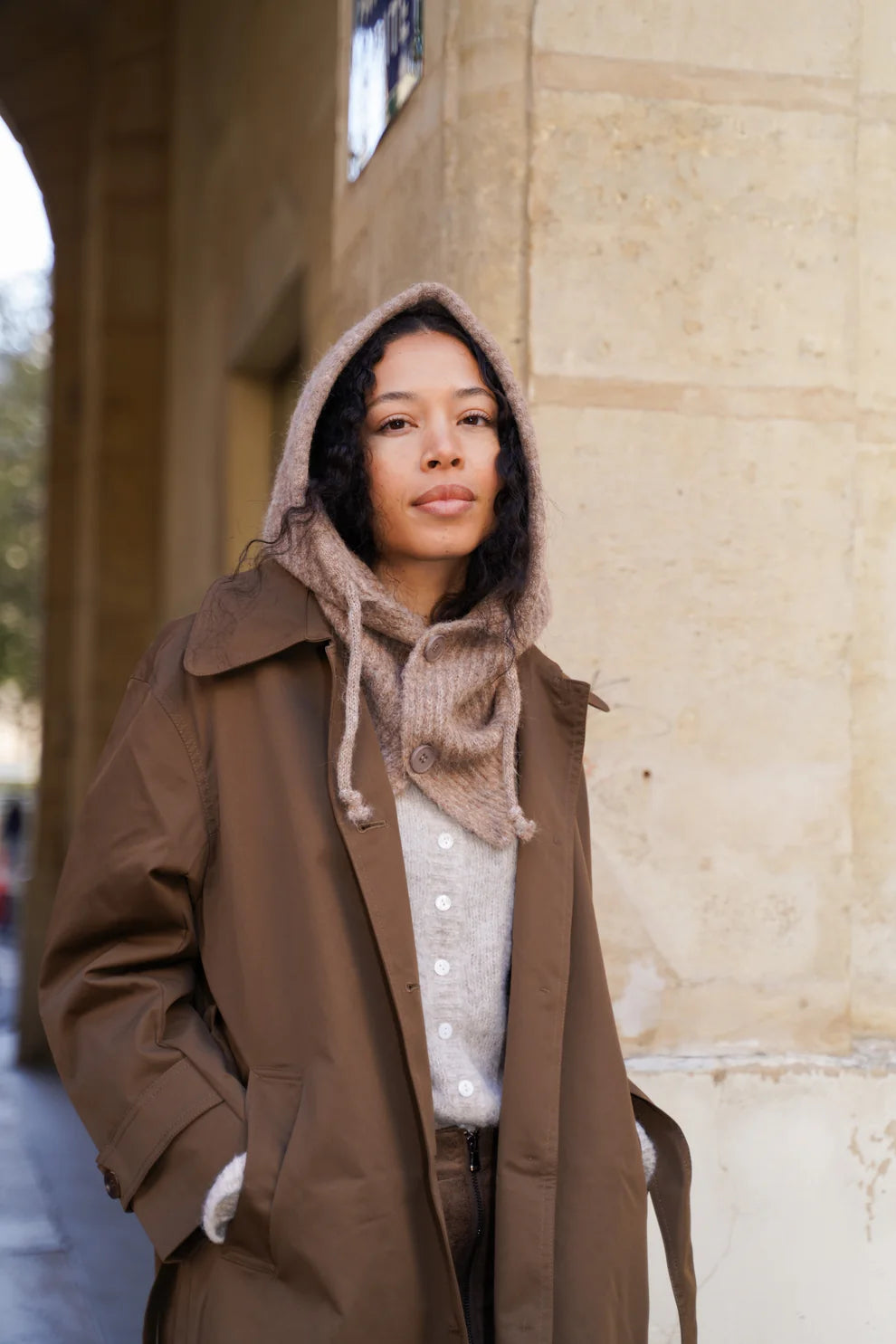 Cagoule Elisa taupe