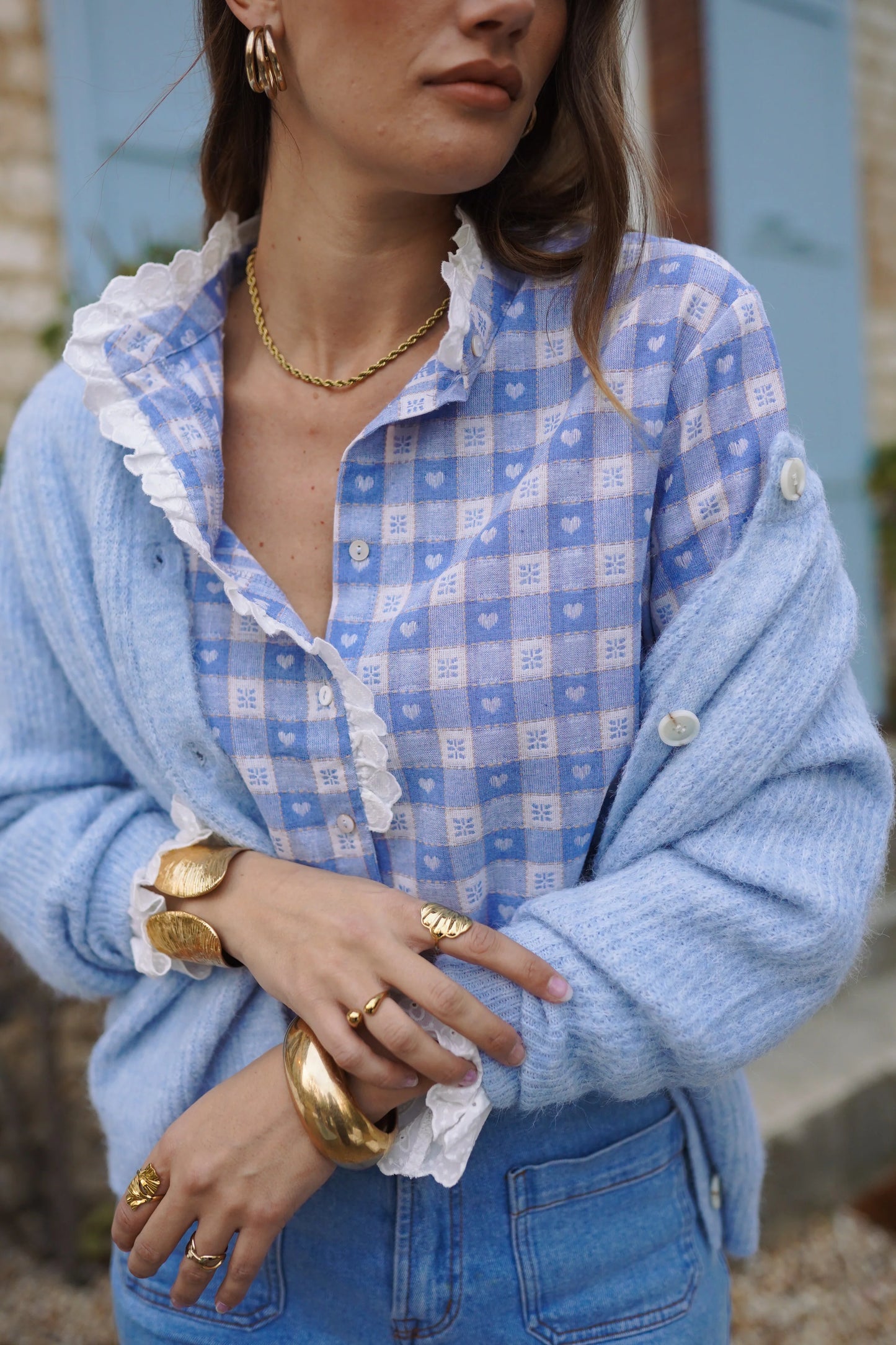 Gilet Nayra bleu - Margothe
