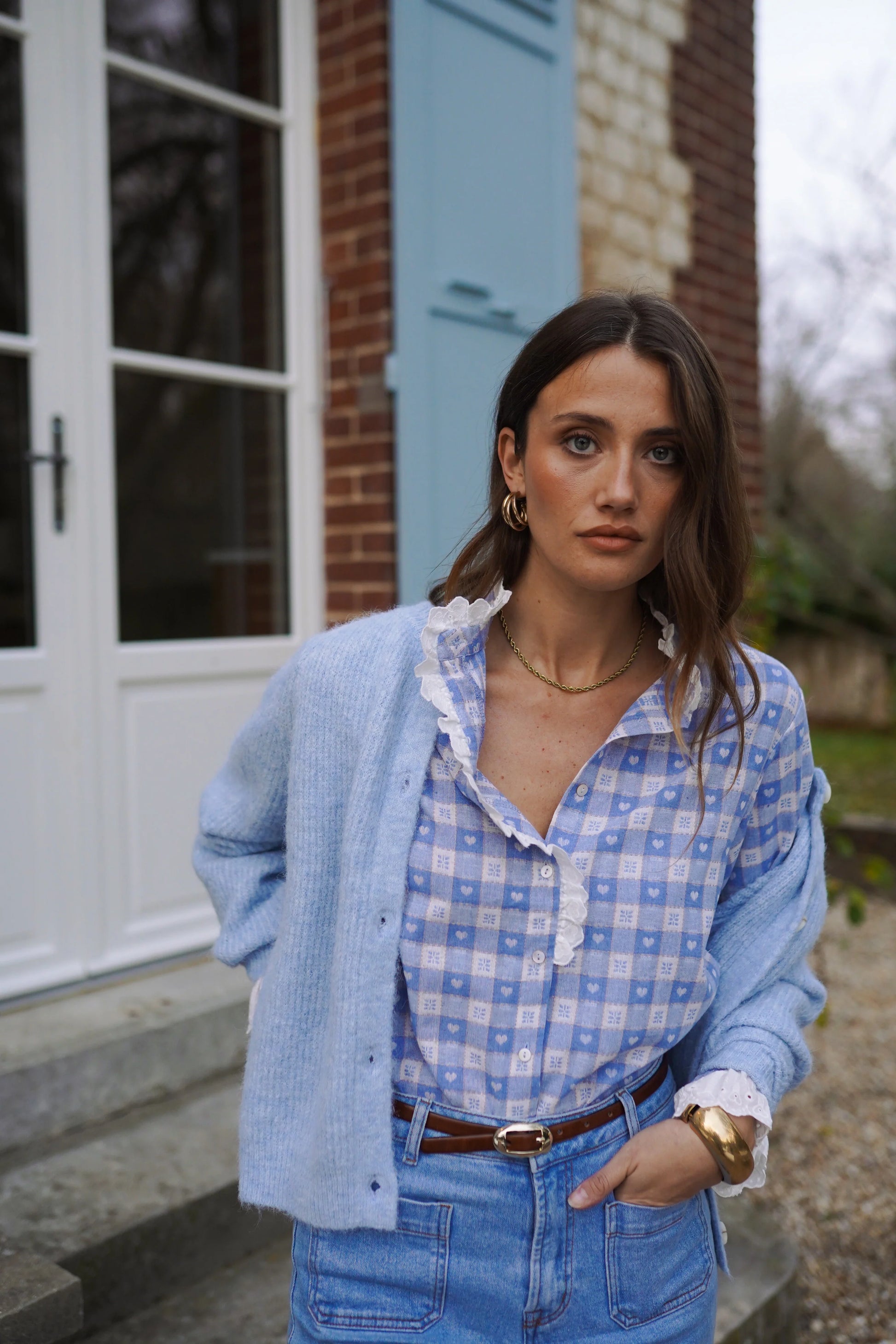 Gilet Nayra bleu - Margothe