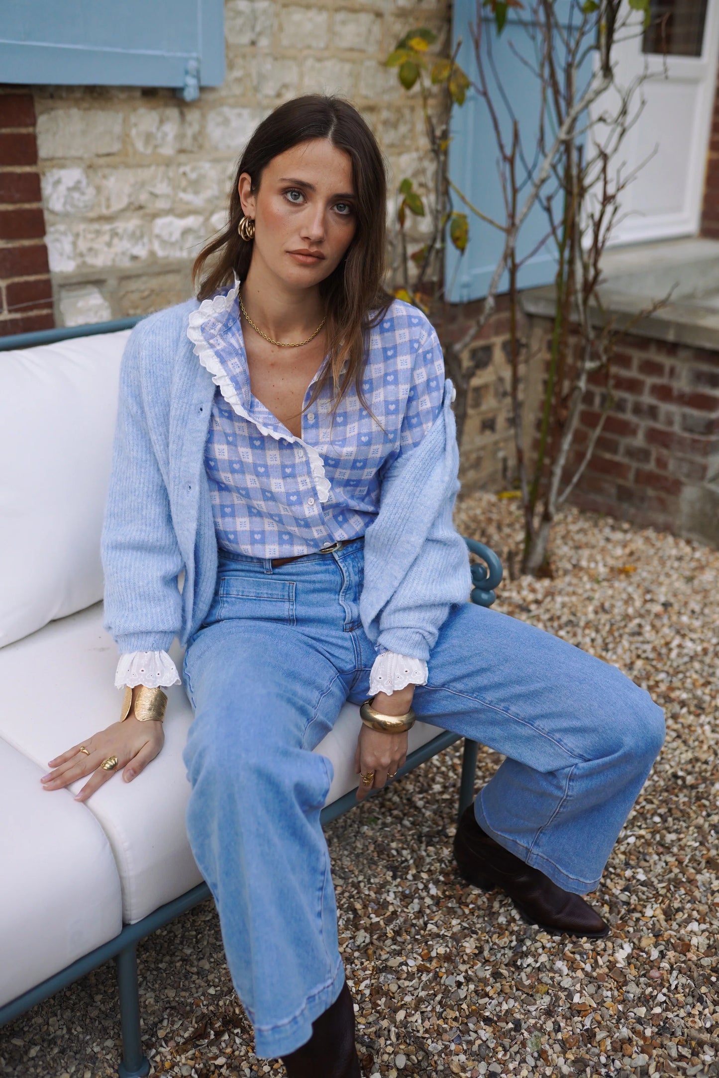 Gilet Nayra bleu - Margothe