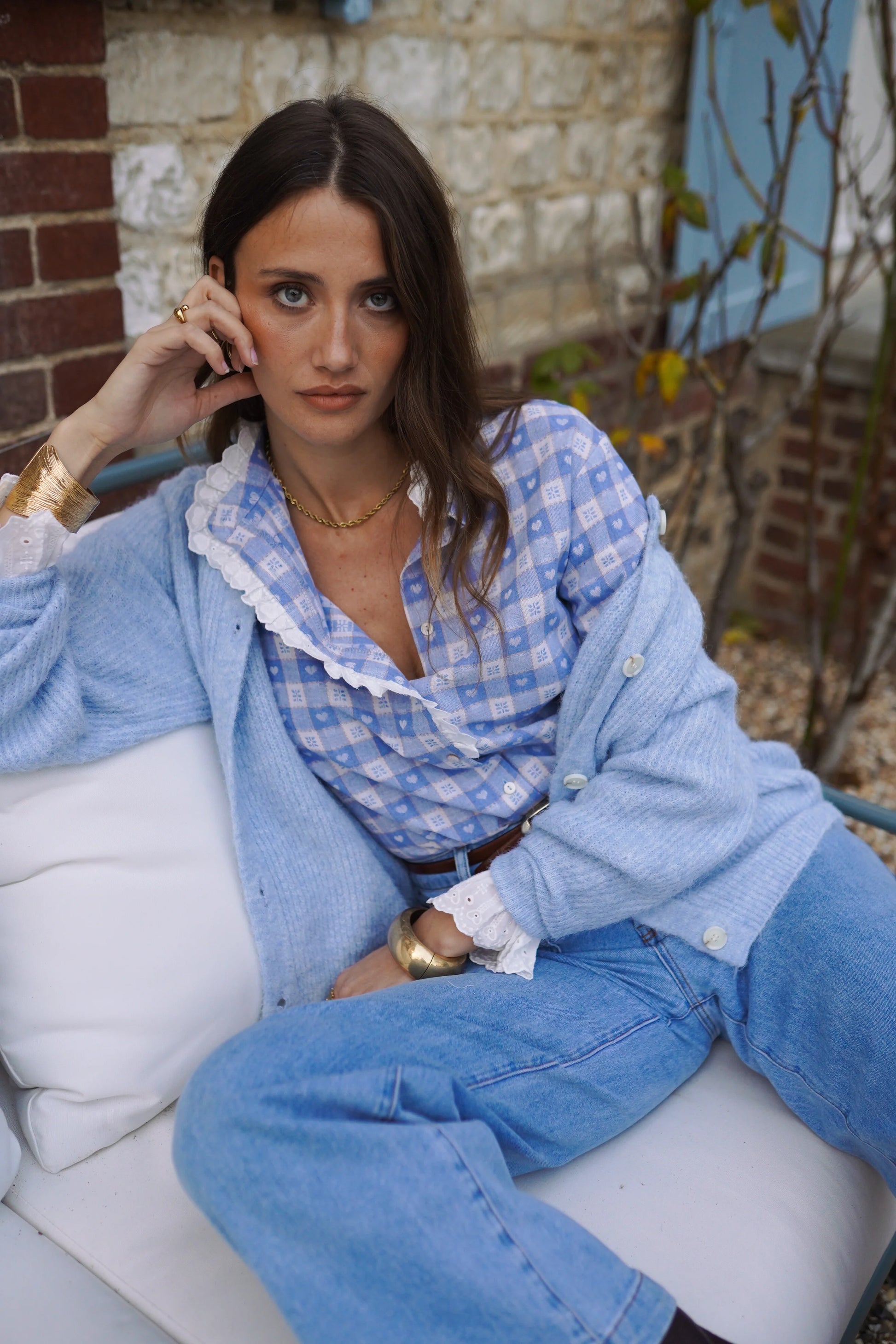 Gilet Nayra bleu - Margothe
