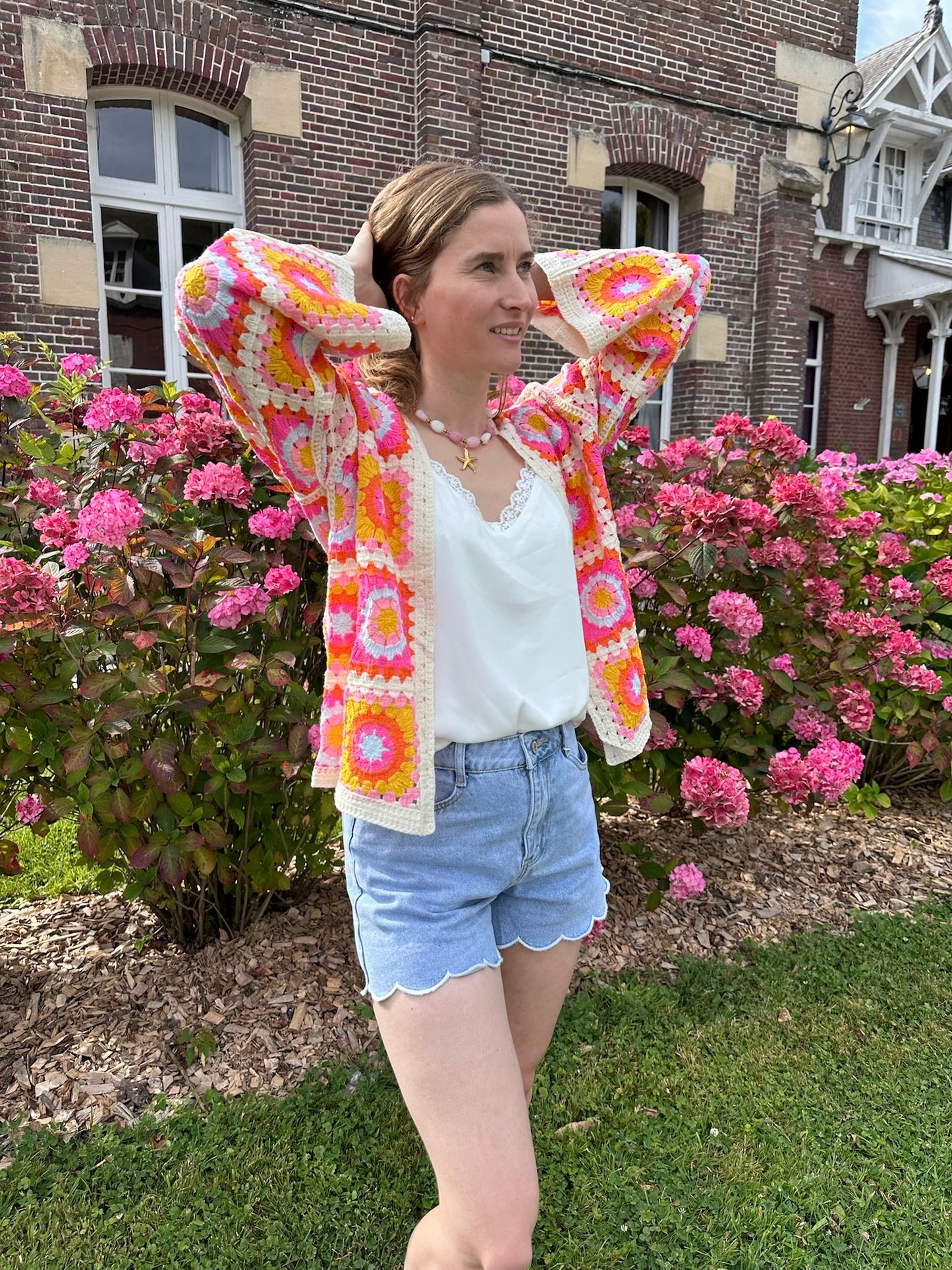 Gilet crochet Aldo coloré