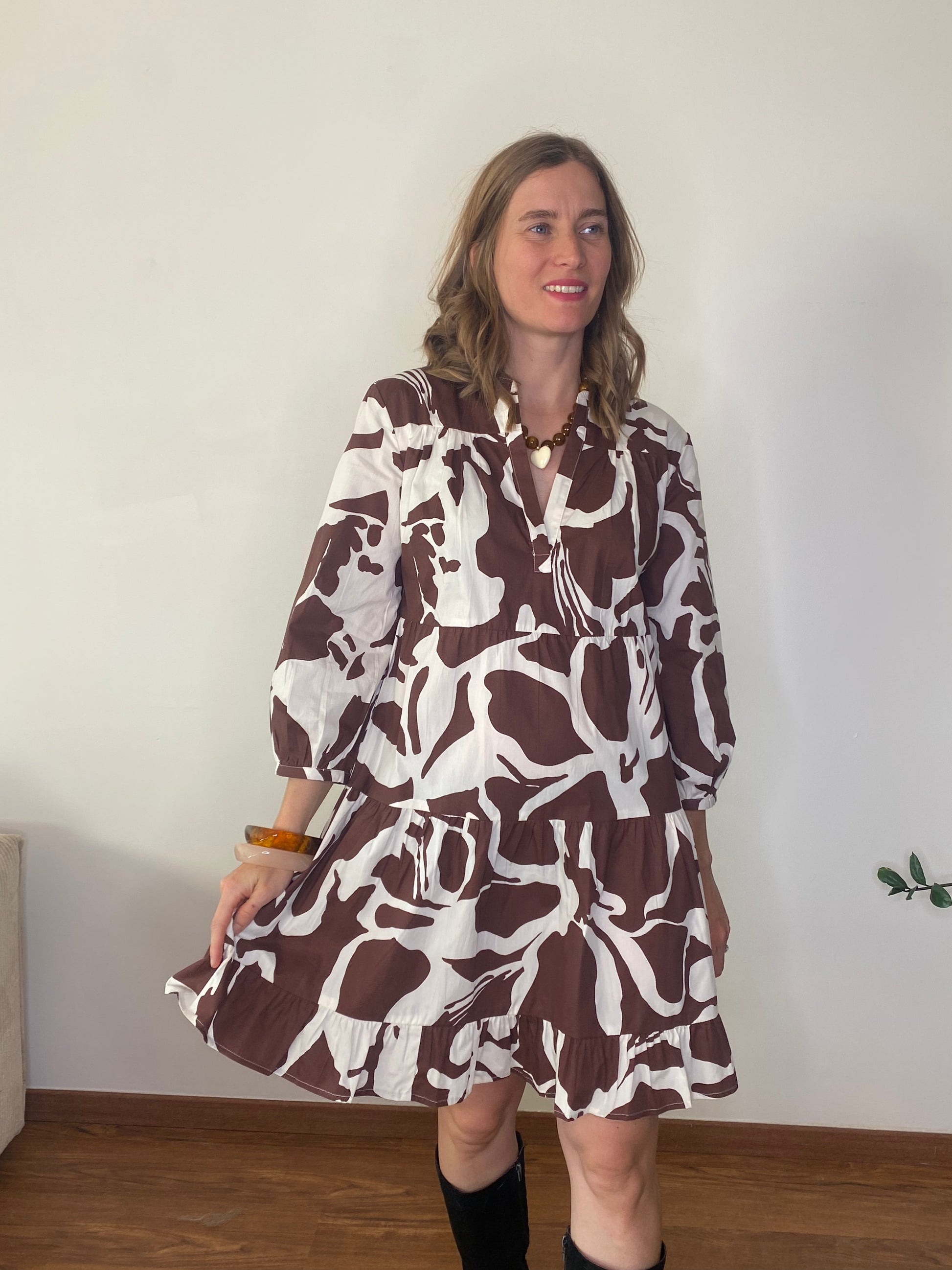 Robe Mathilda marron - Margothe