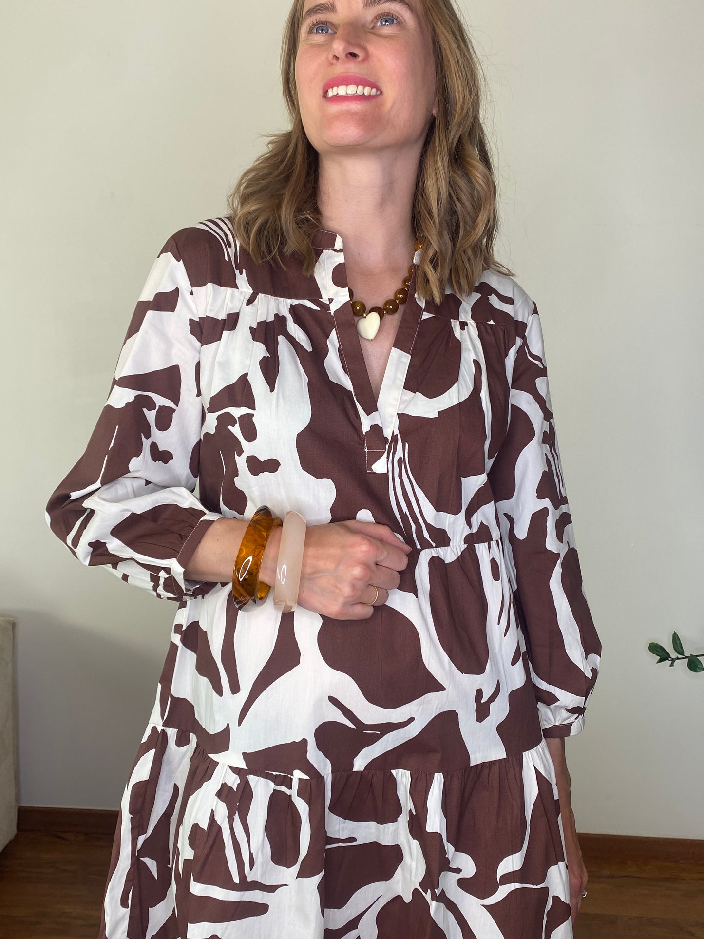 Robe Mathilda marron - Margothe