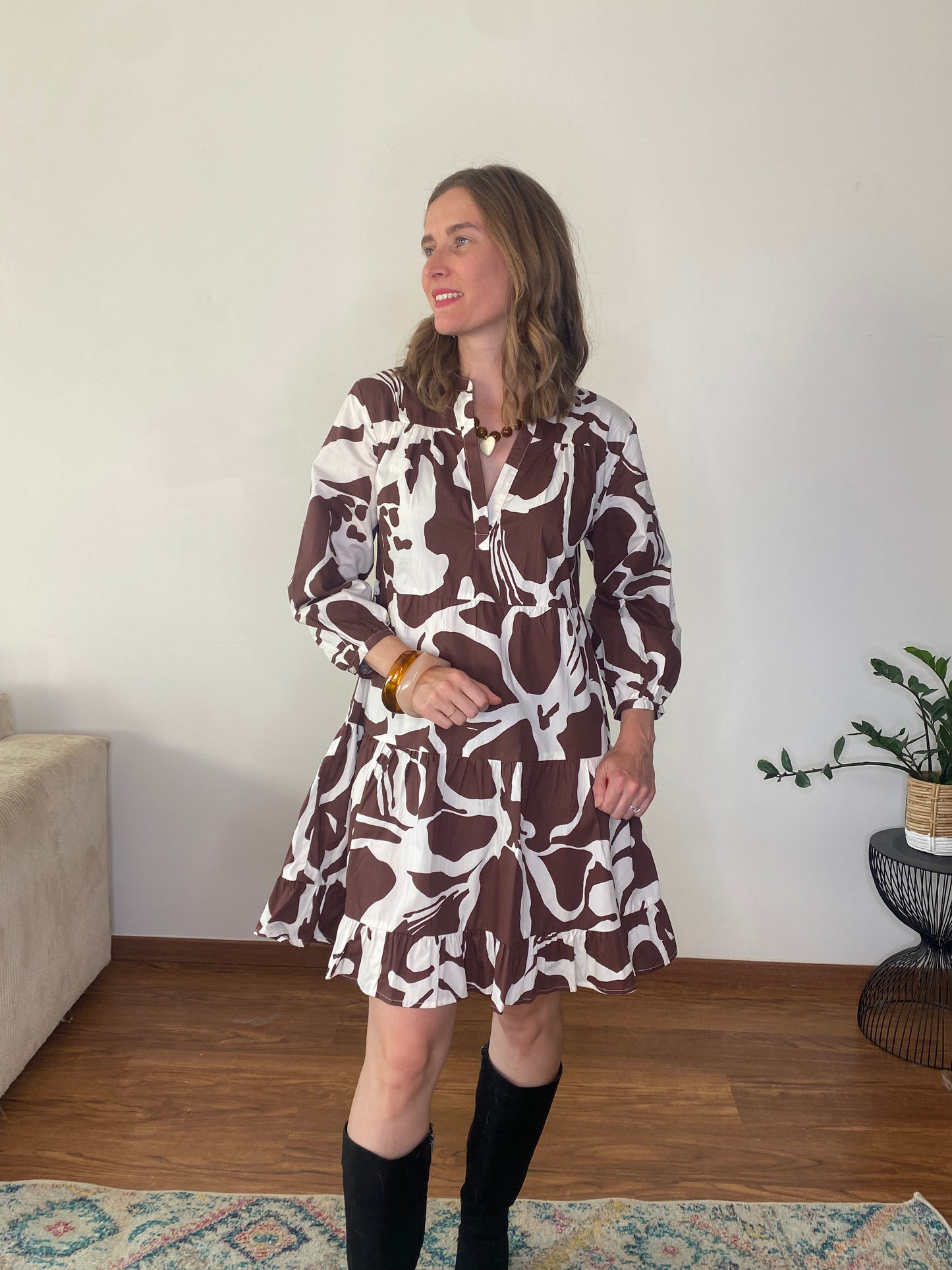 Robe Mathilda marron - Margothe