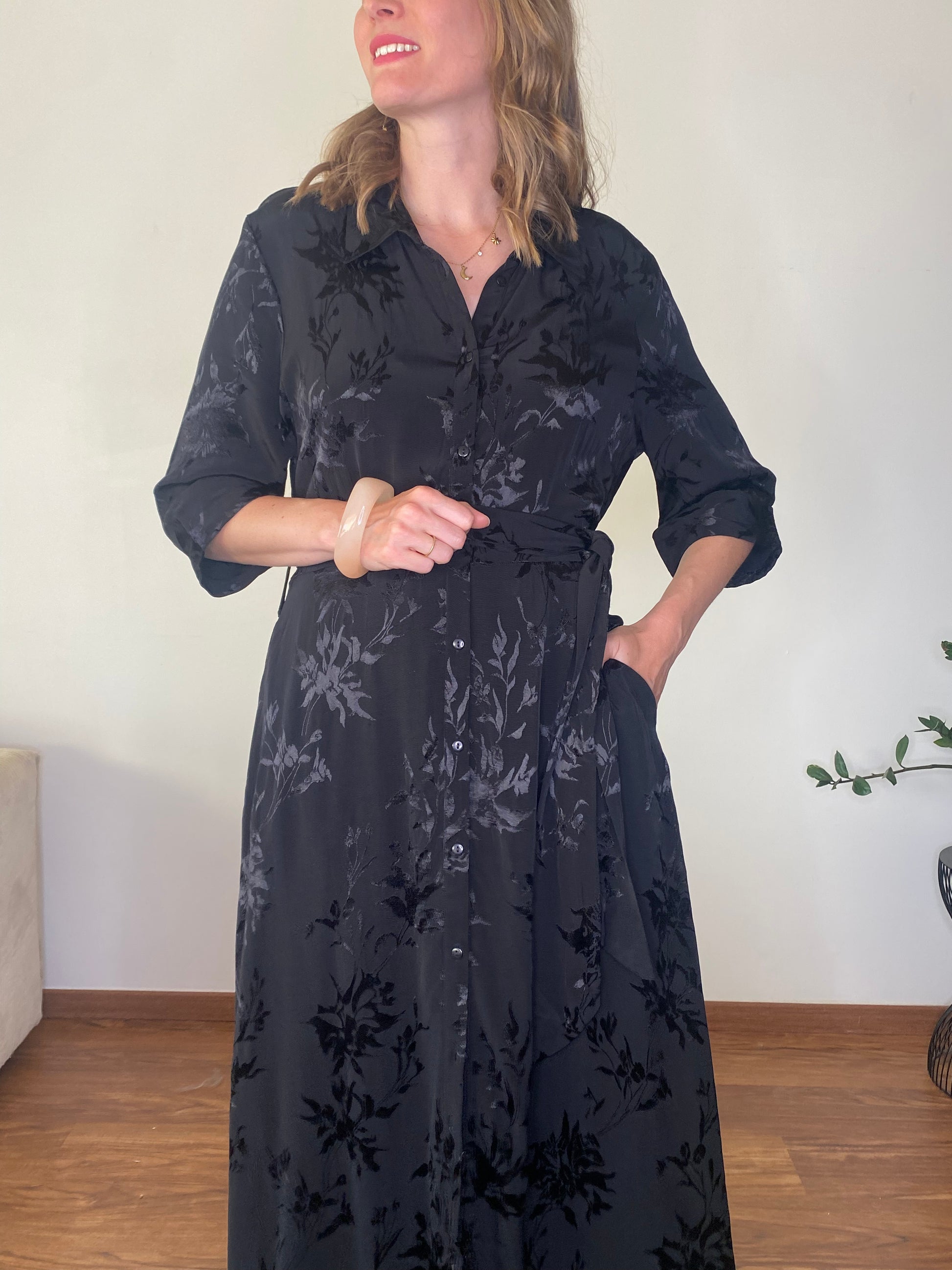 Robe Juna longue noire - Margothe