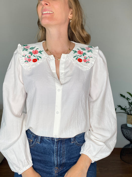 Chemise Chery blanche à col