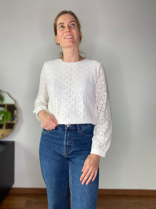 Blouse Brittany blanche