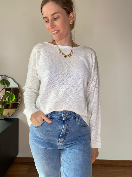 Pull Lorna blanc