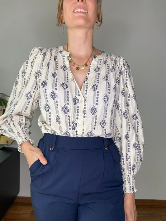 Blouse Emily bleu marine