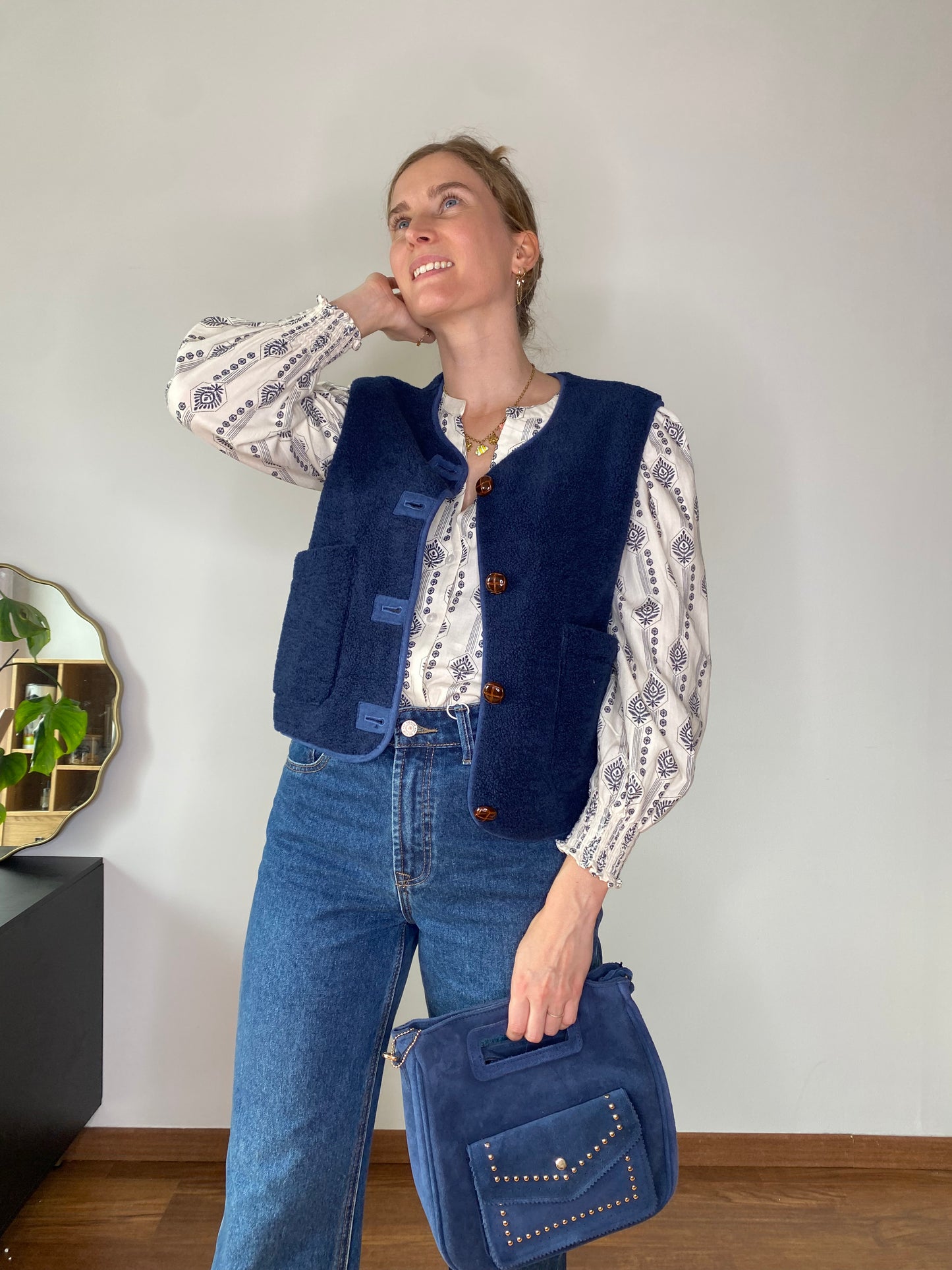 Veste Evie bleu marine réversible