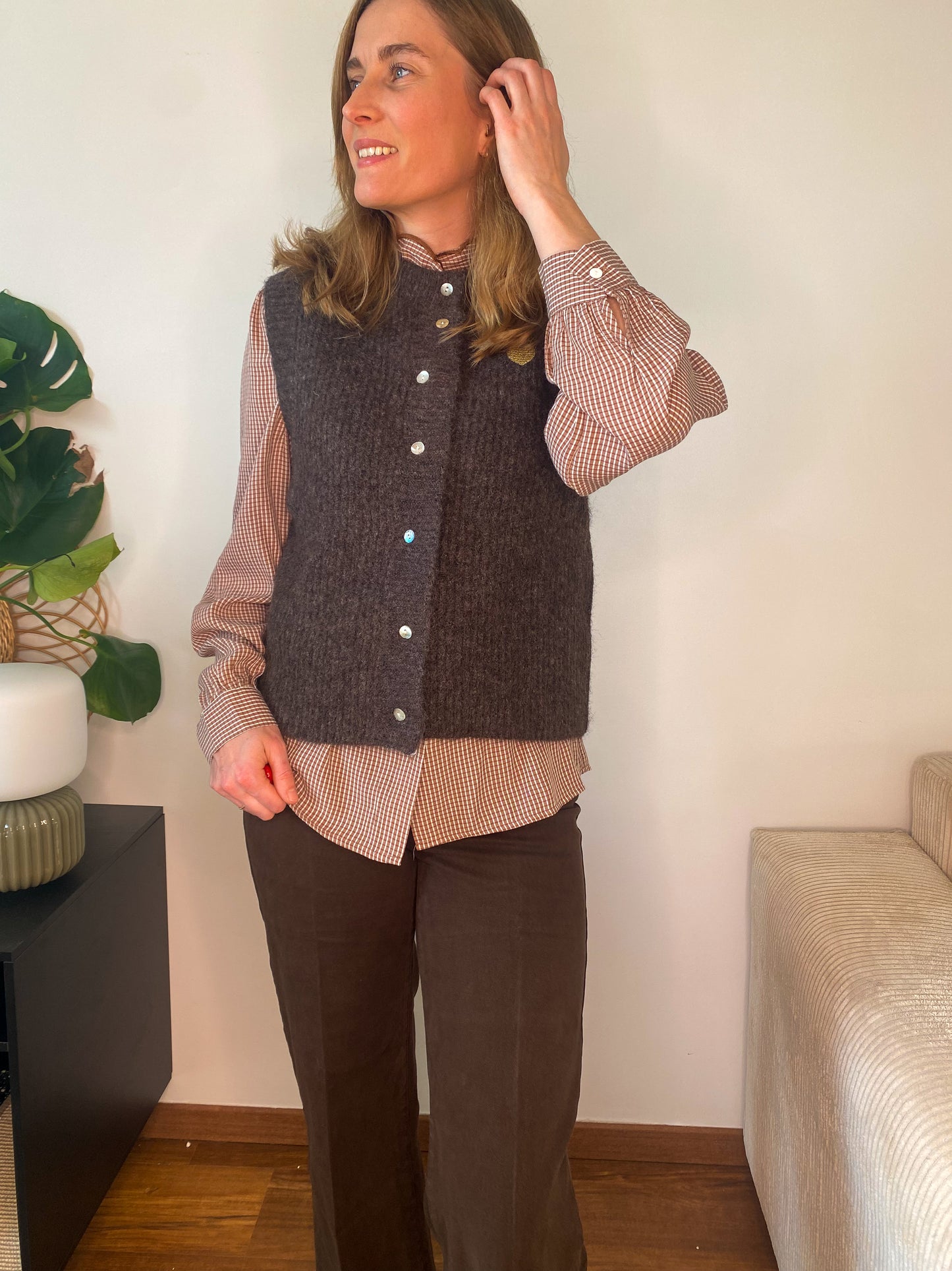 Gilet Orane marron