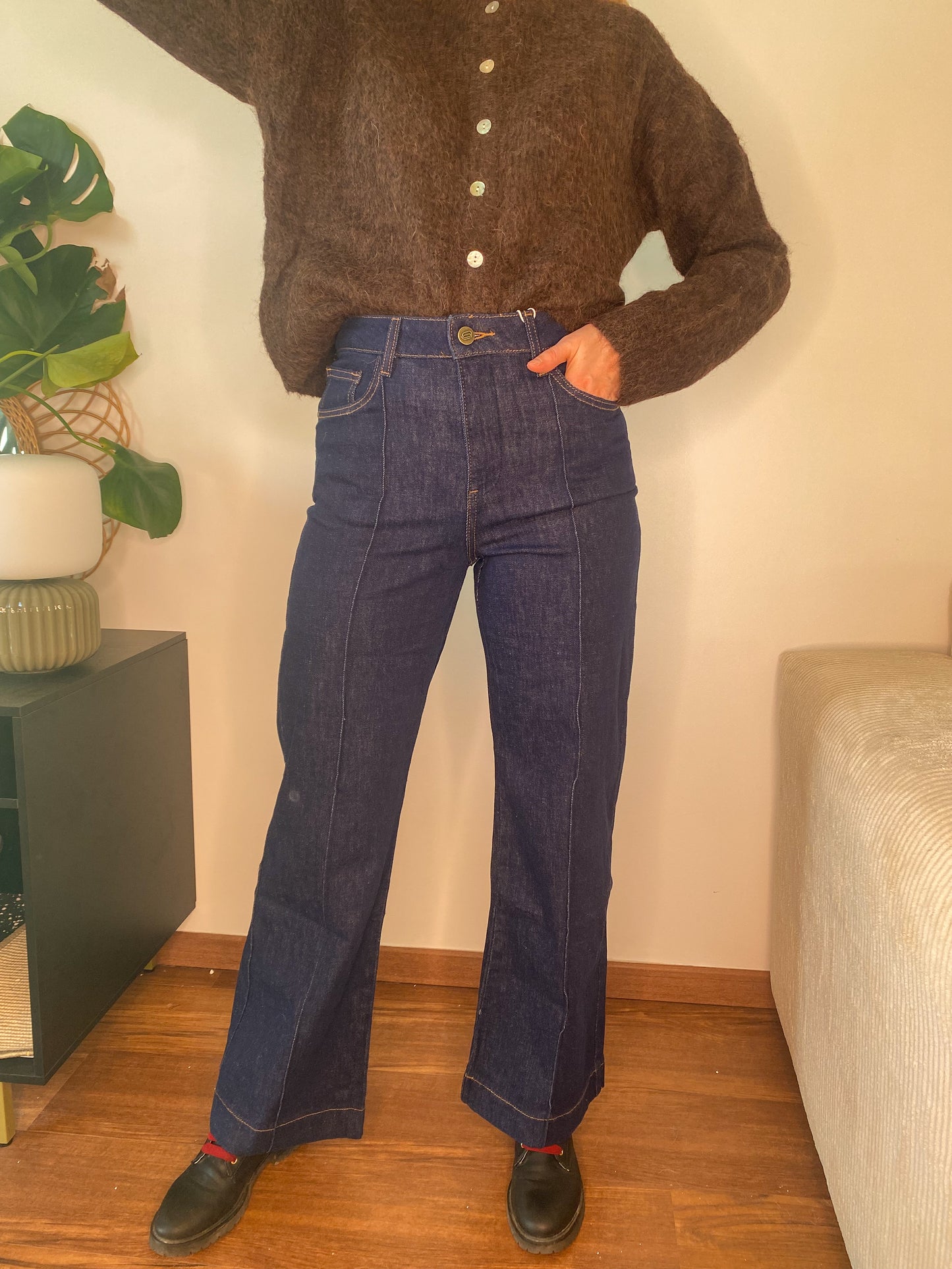 Jean Faustinette denim brut - Oraije