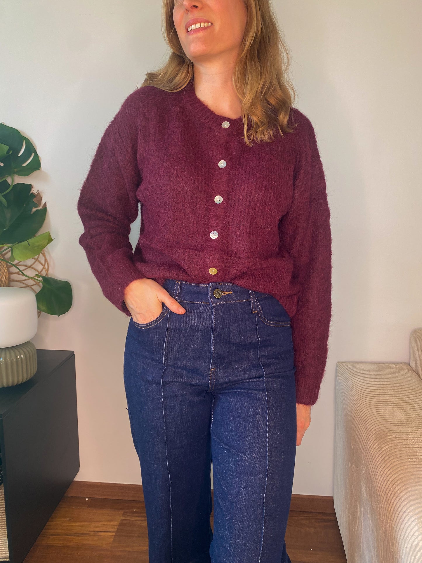 Gilet Alice bordeaux