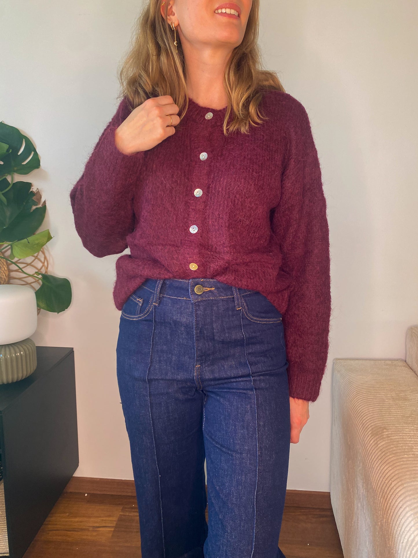 Gilet Alice bordeaux