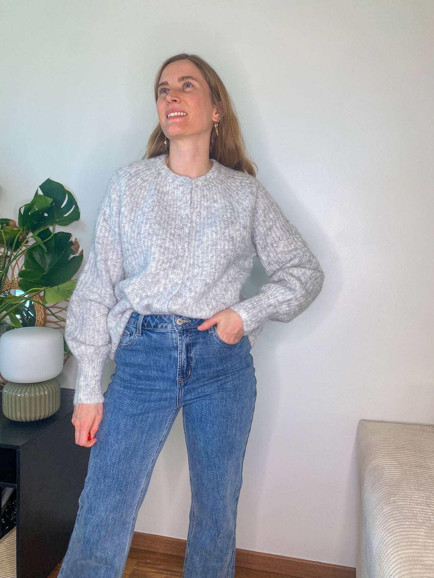 Gilet Emma gris laine