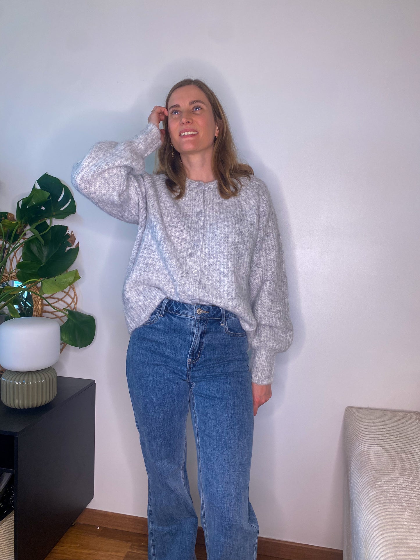 Gilet Emma gris laine