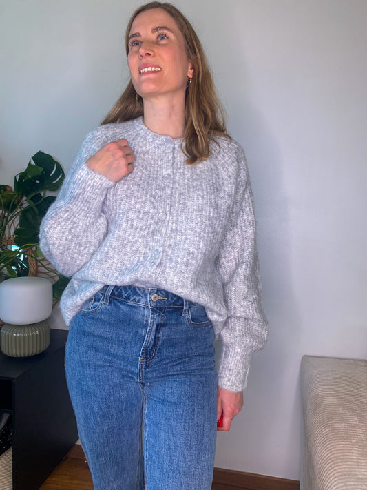 Gilet Emma gris laine