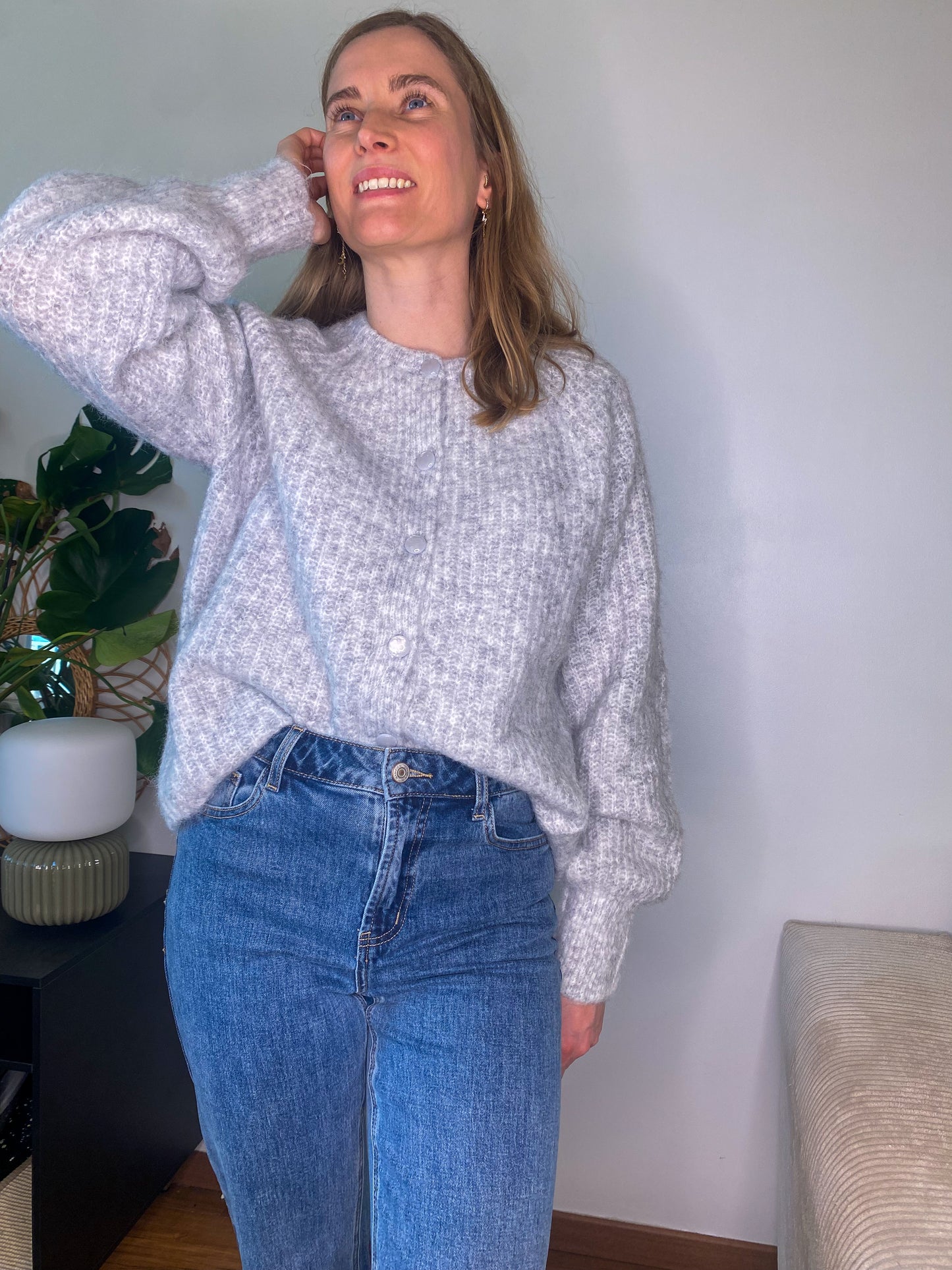 Gilet Emma gris laine