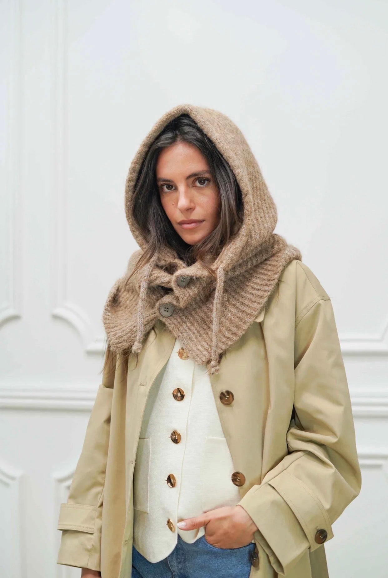 Cagoule Elisa taupe - Margothe