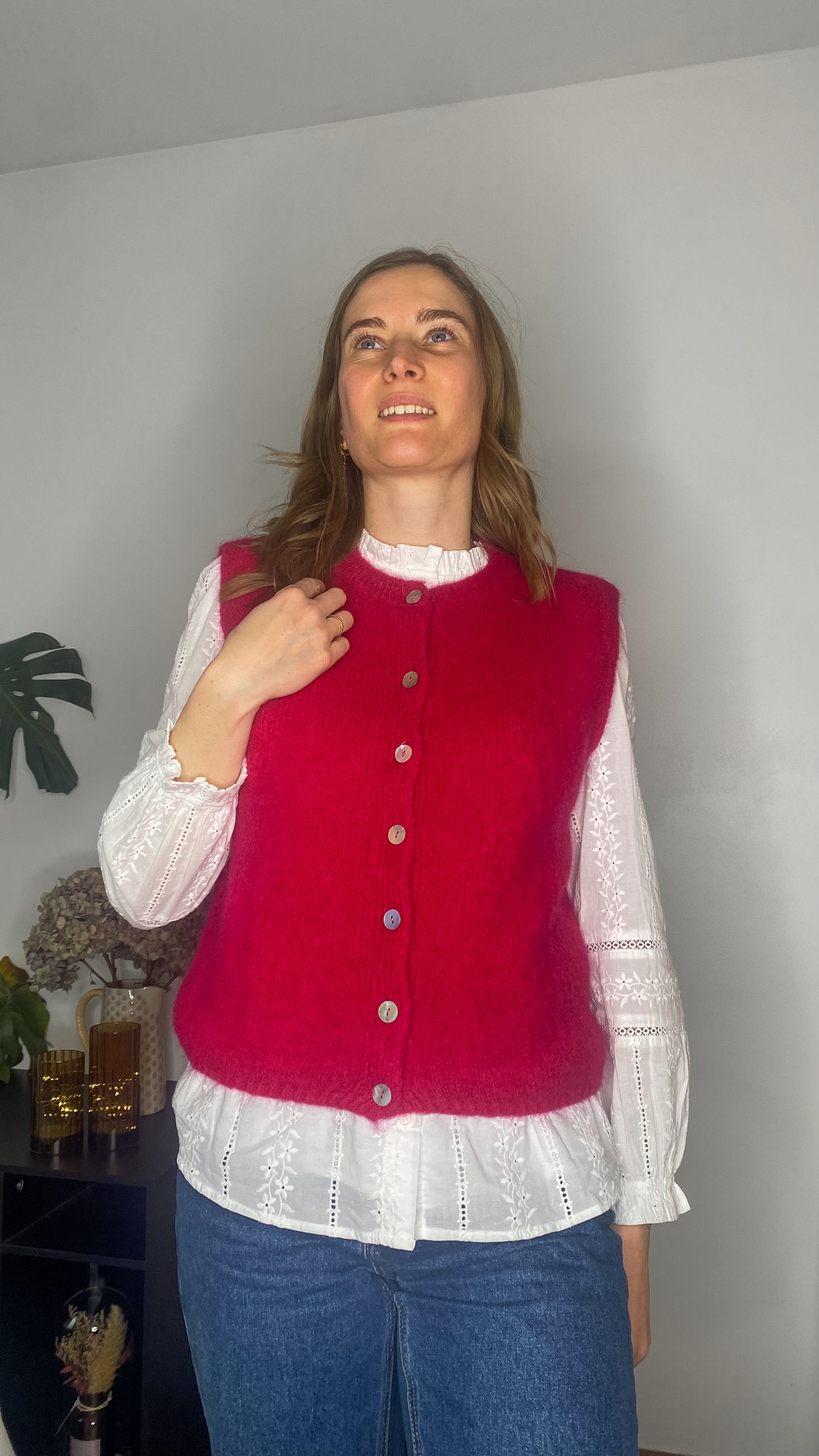 Gilet Ange fuchsia