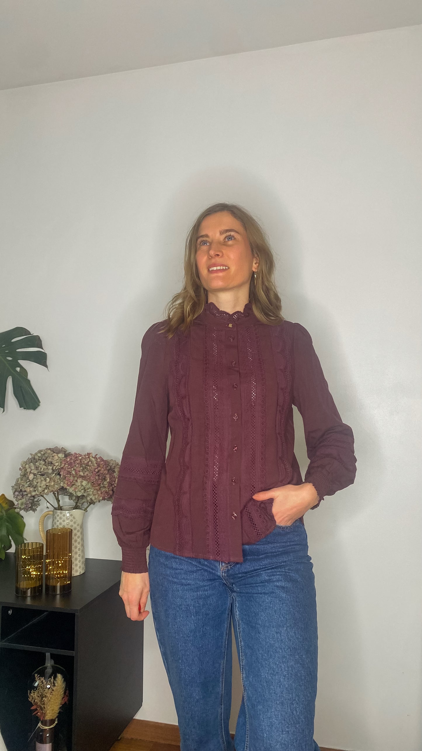 Chemise Maxime bordeaux