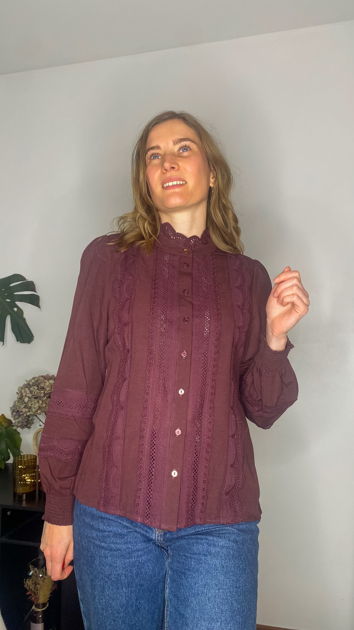 Chemise Maxime bordeaux