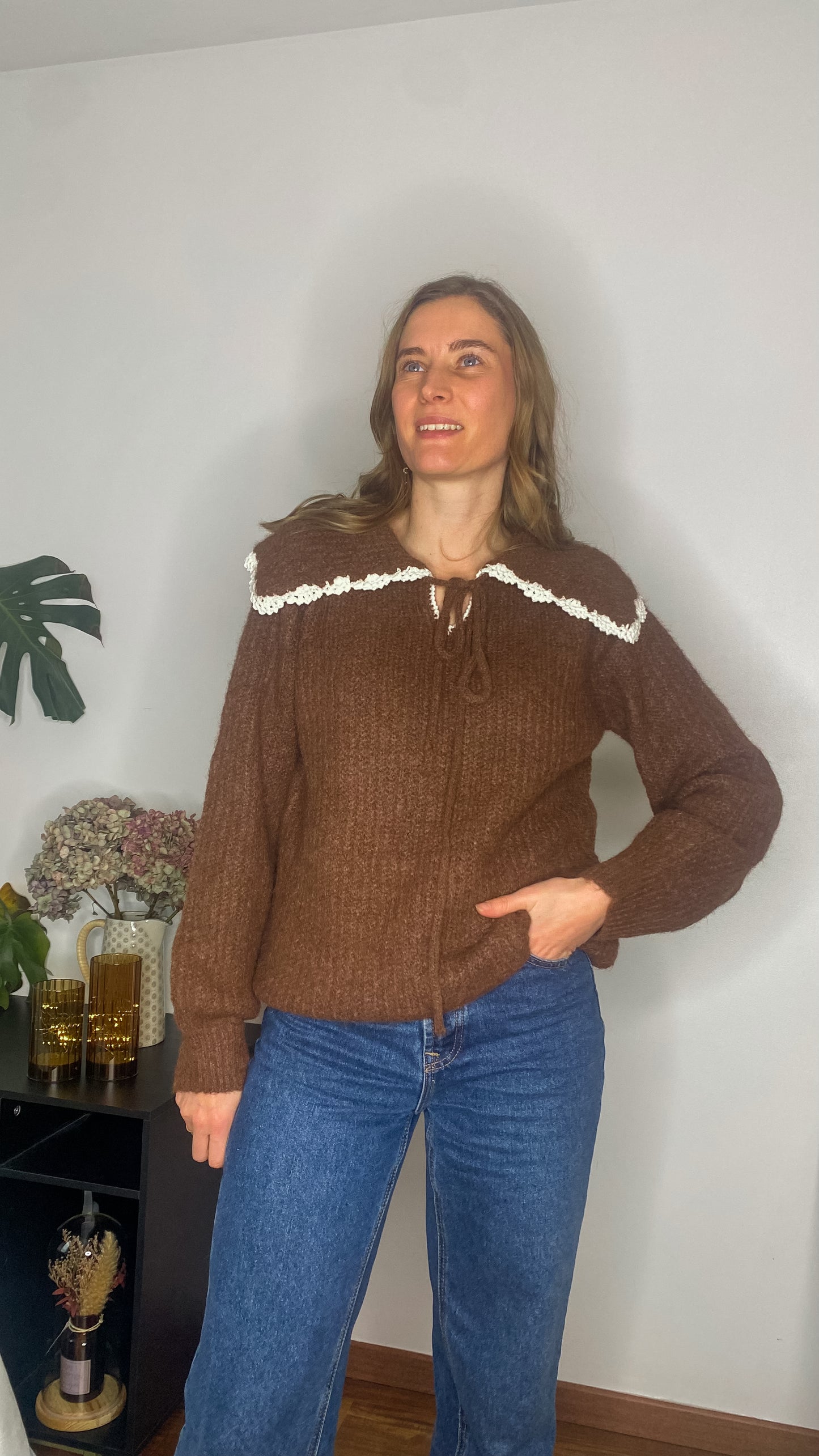 Pull Candide col marron