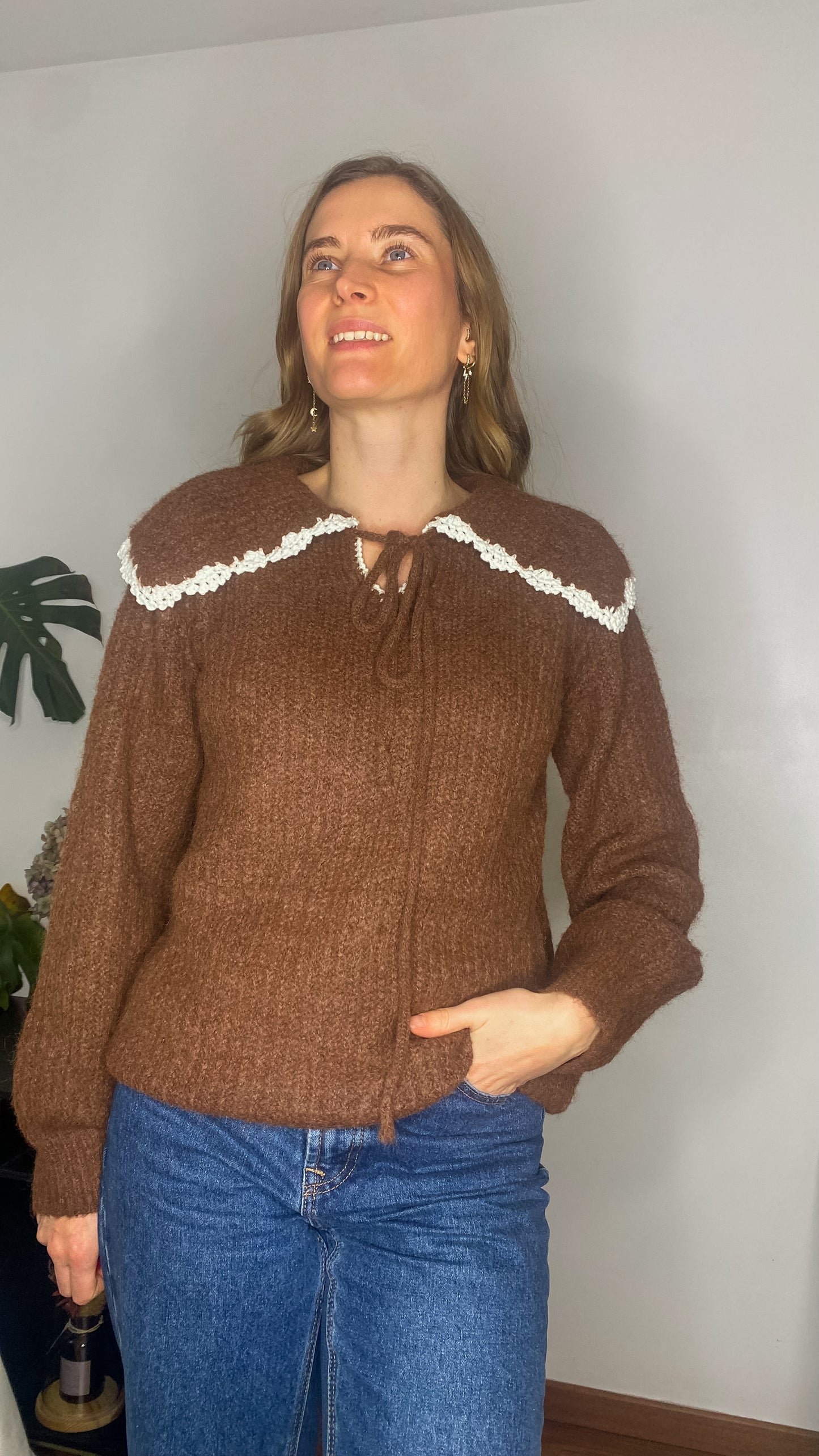 Pull Candide col marron