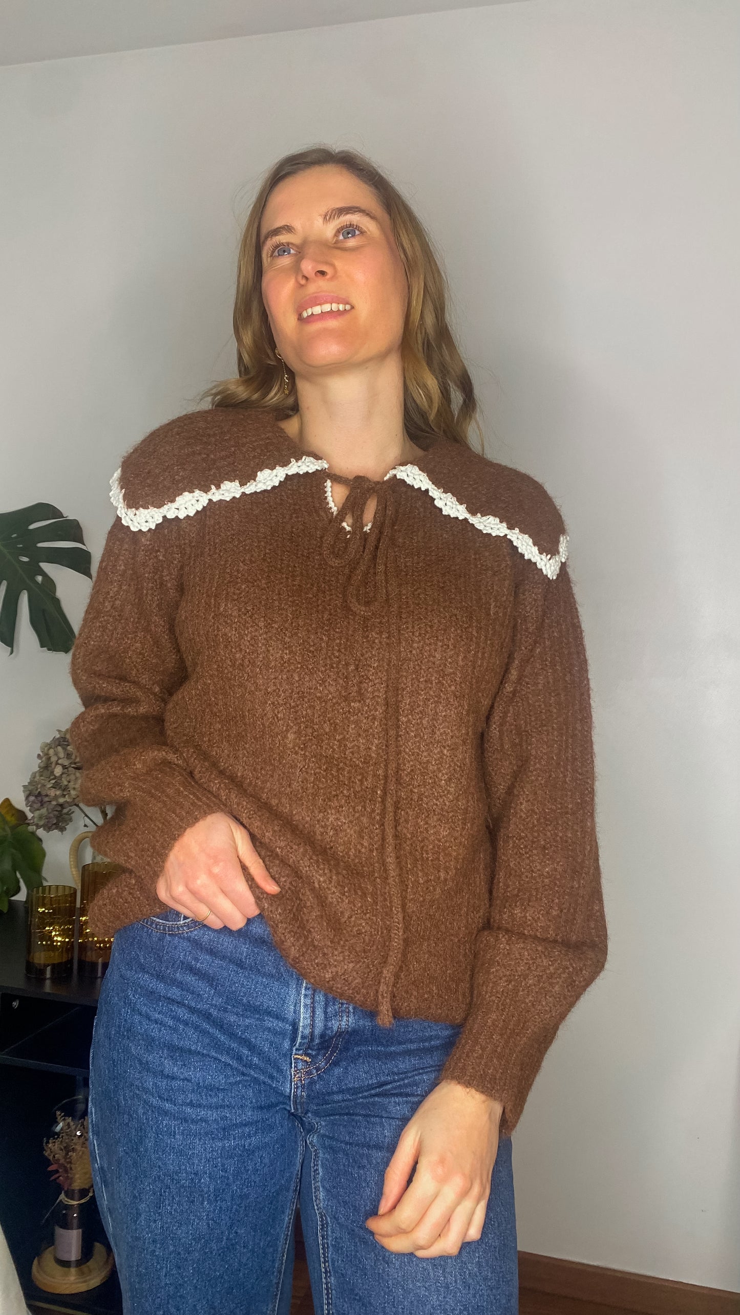 Pull Candide col marron