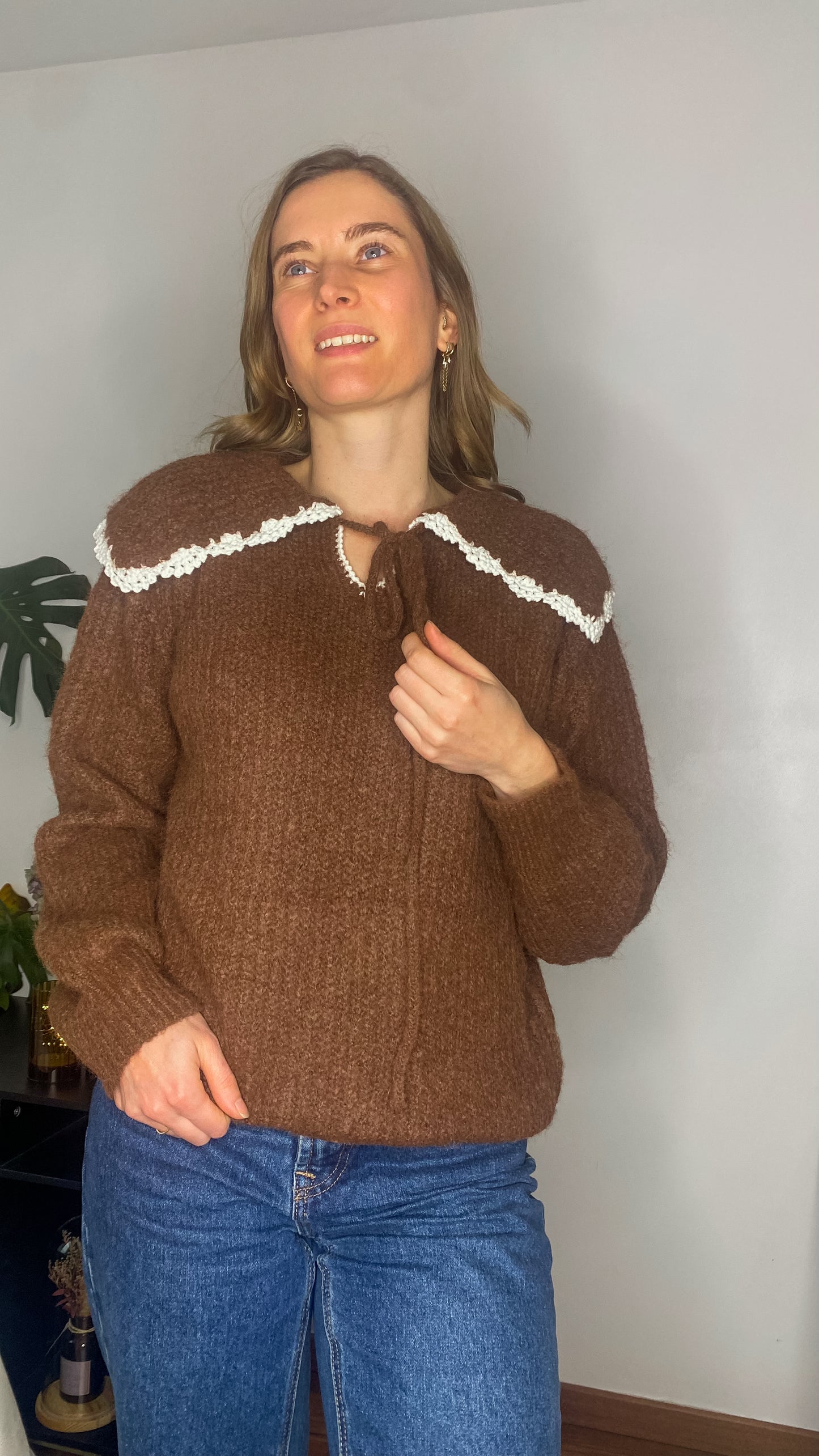 Pull Candide col marron