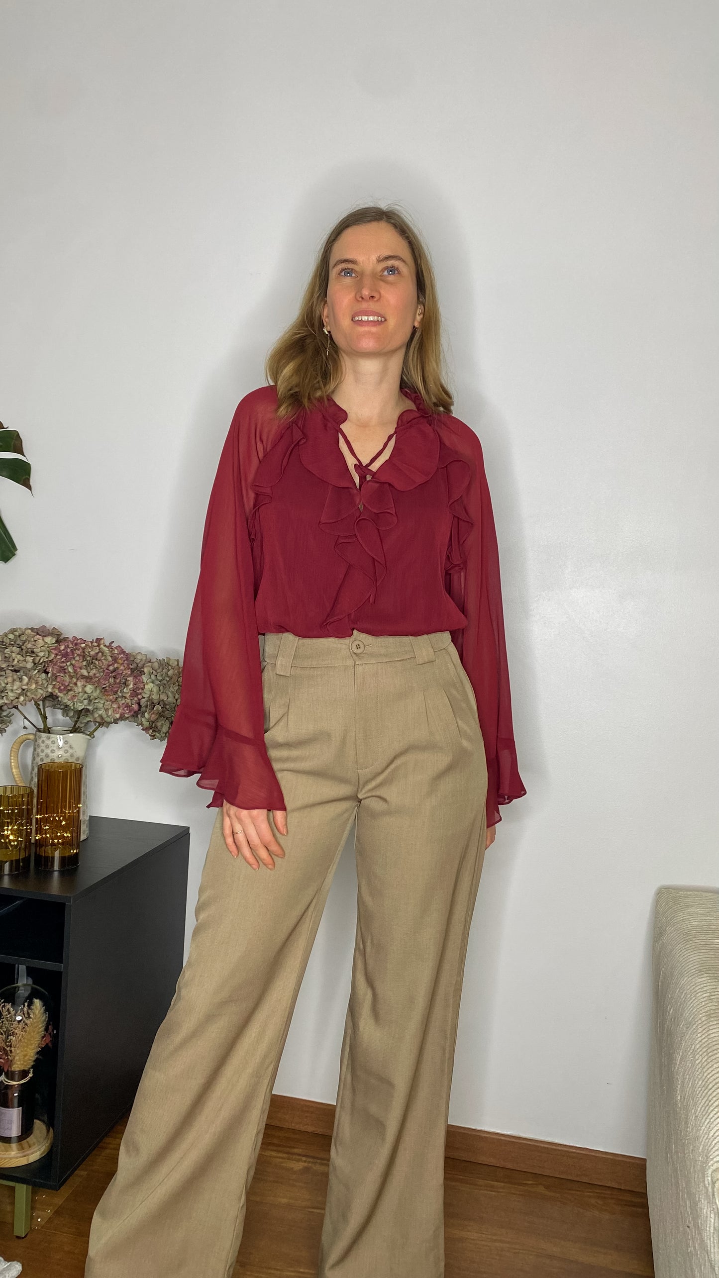Pantalon Camille taupe