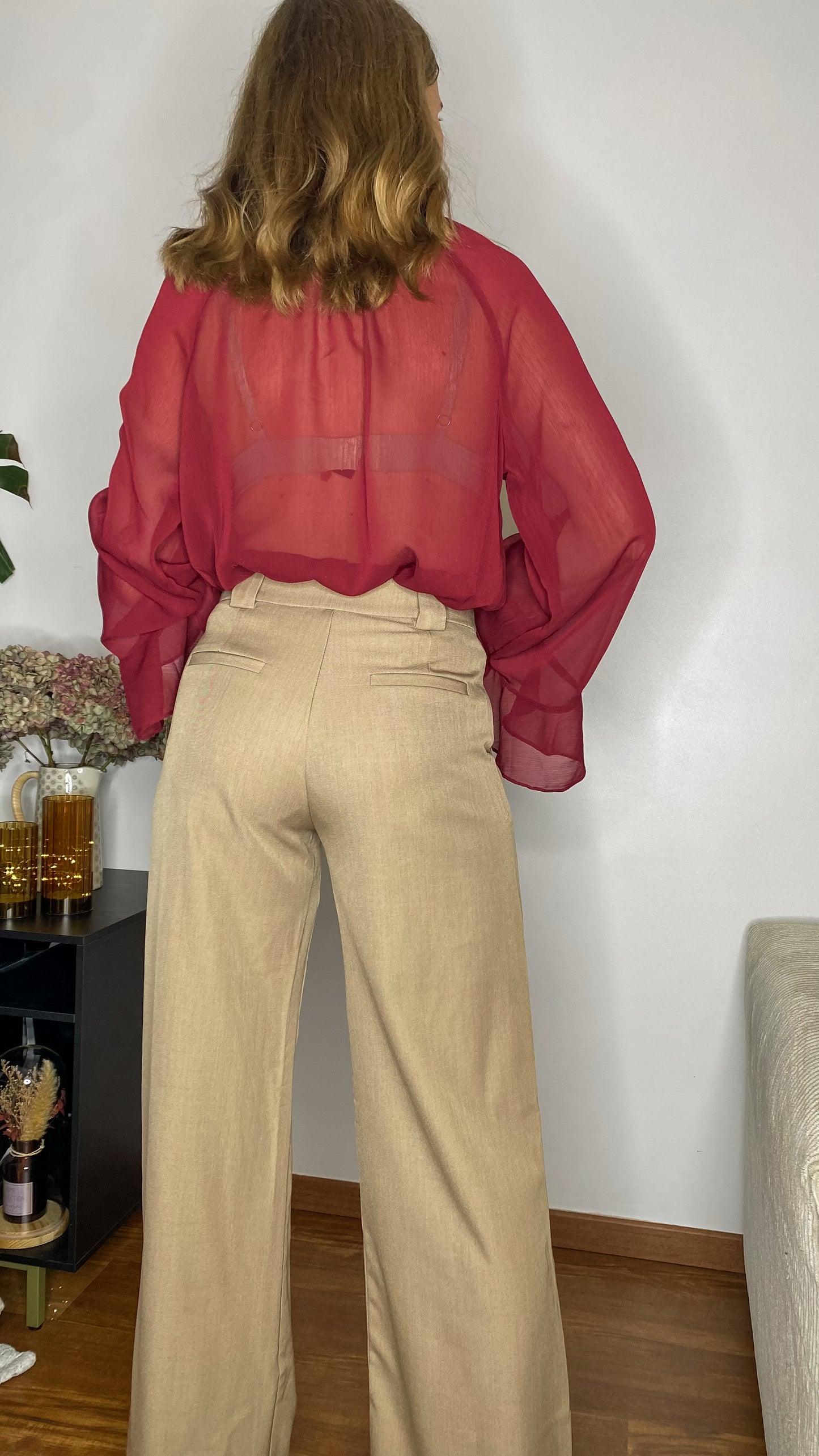 Pantalon Camille taupe