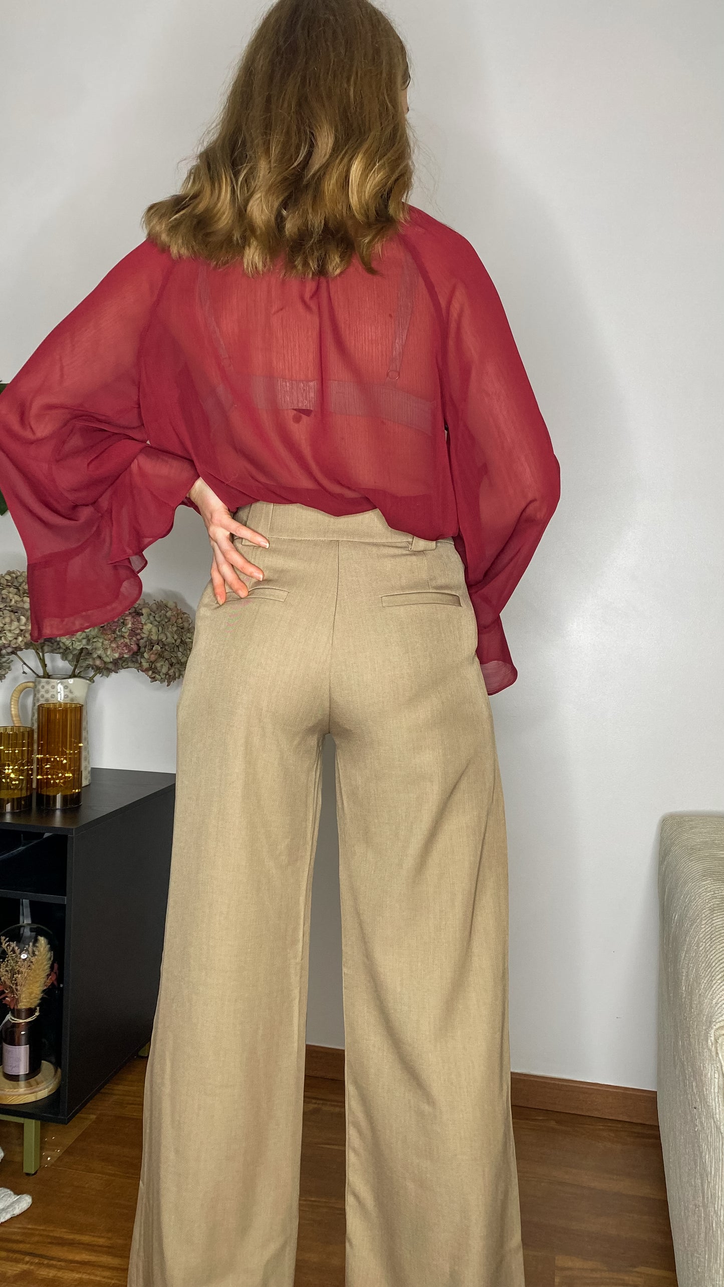 Pantalon Camille taupe
