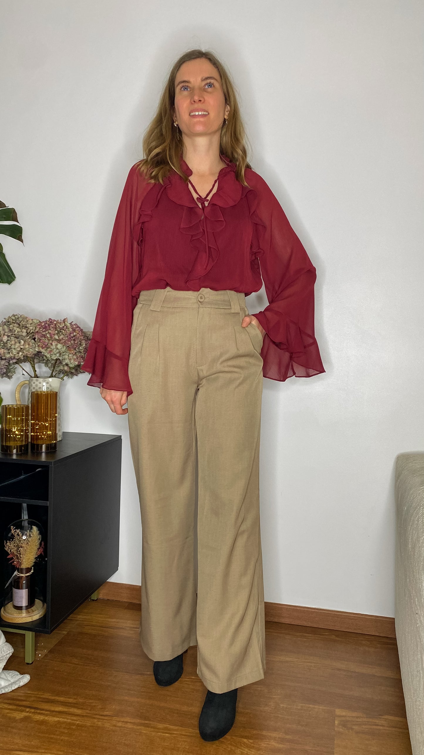 Pantalon Camille taupe