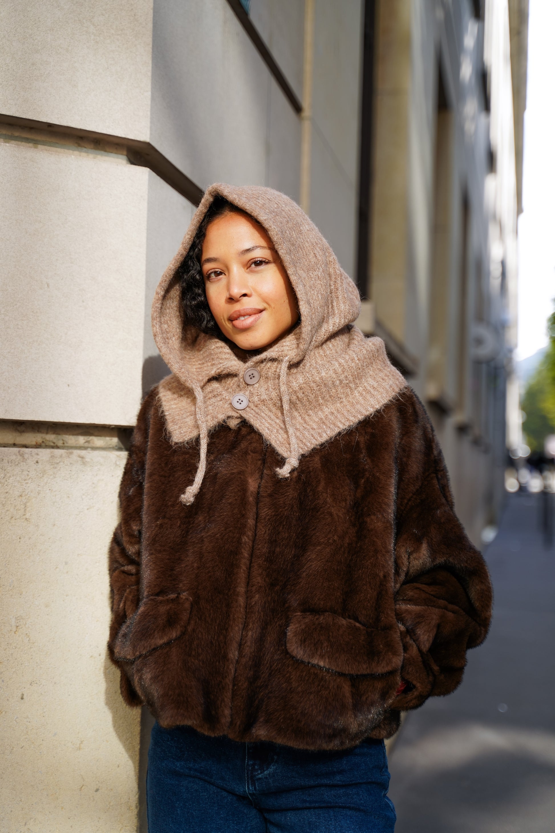 Cagoule Elisa camel - Margothe