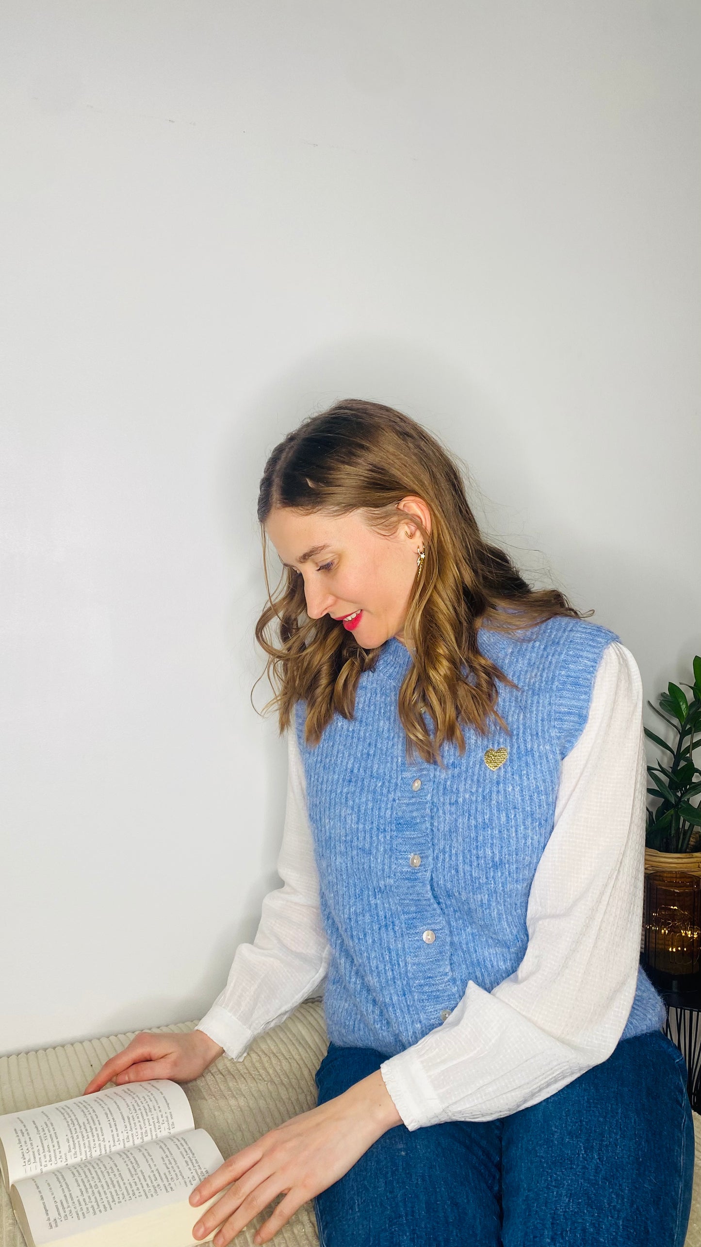 Gilet Orane bleu - Margothe