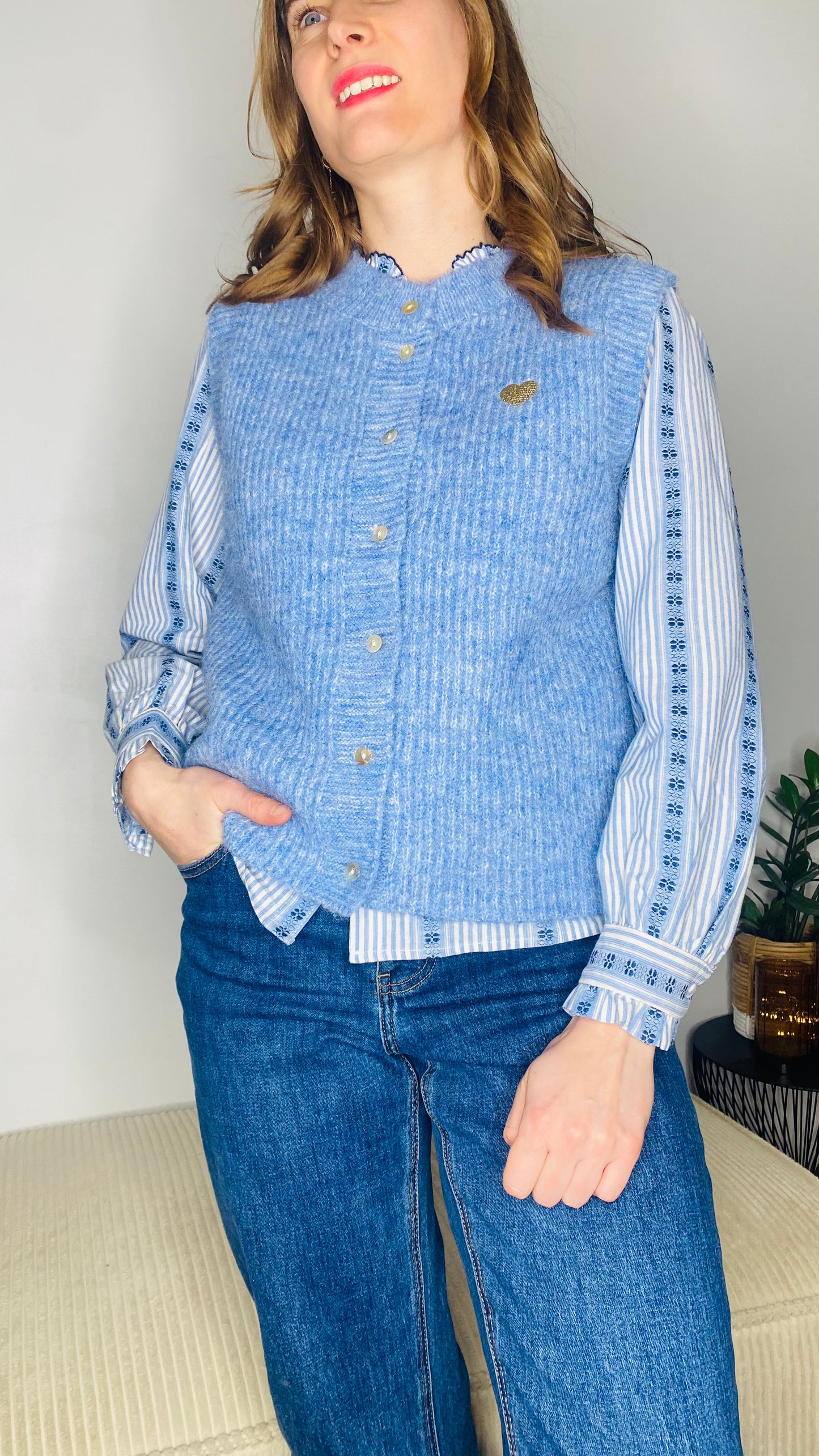 Gilet Orane bleu - Margothe