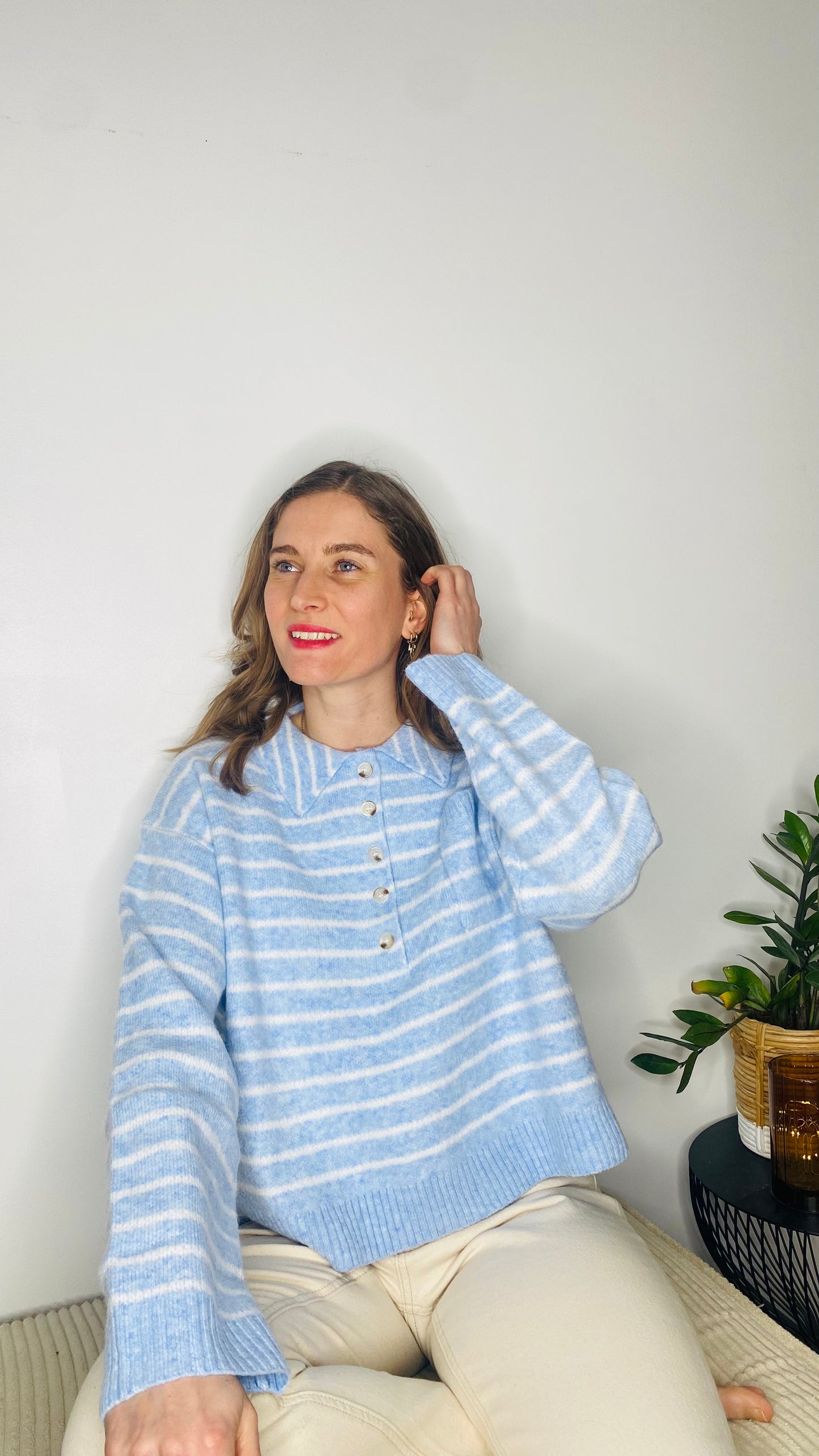 Pull Charlie rayé bleu - Margothe