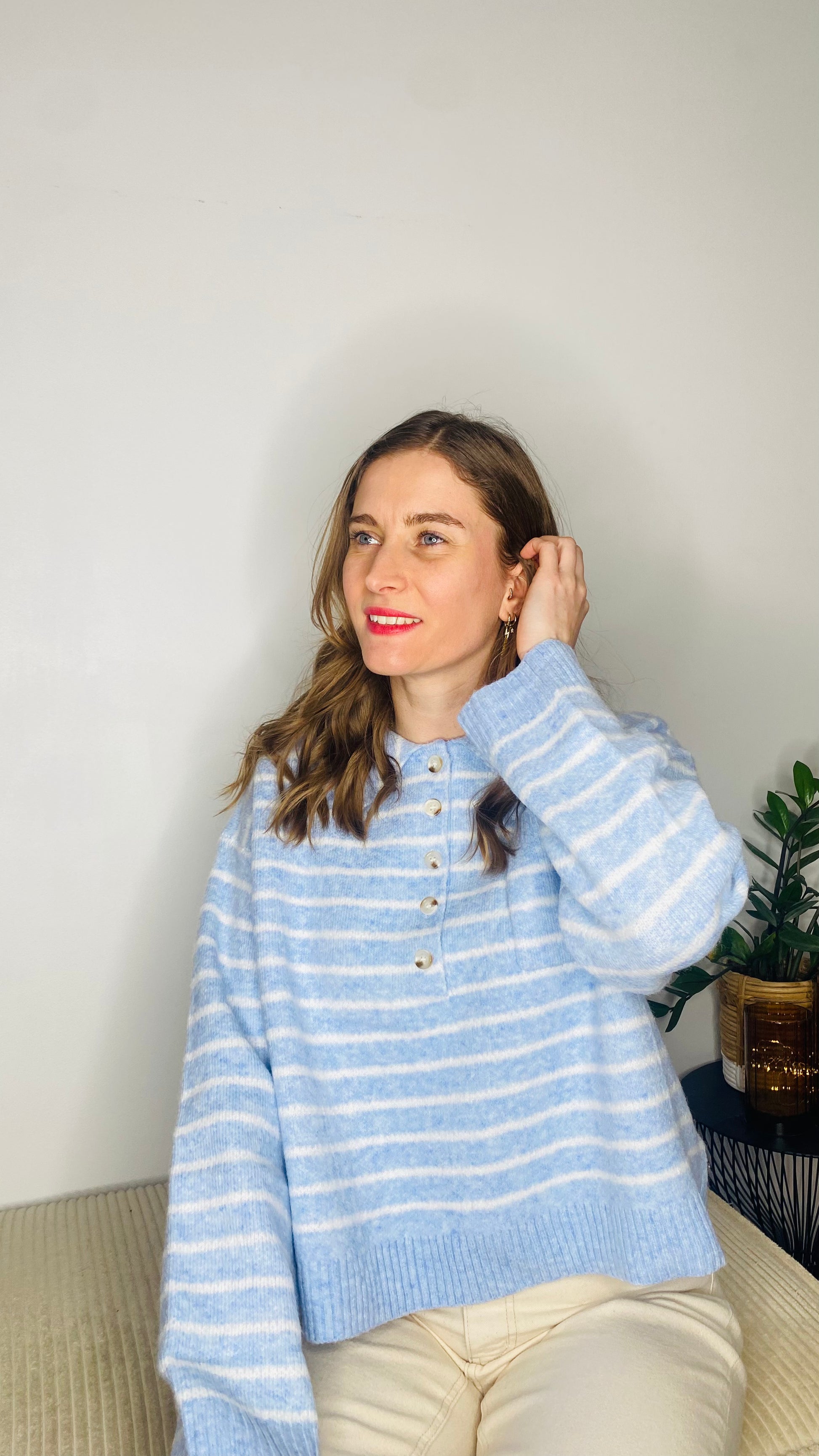 Pull Charlie rayé bleu - Margothe