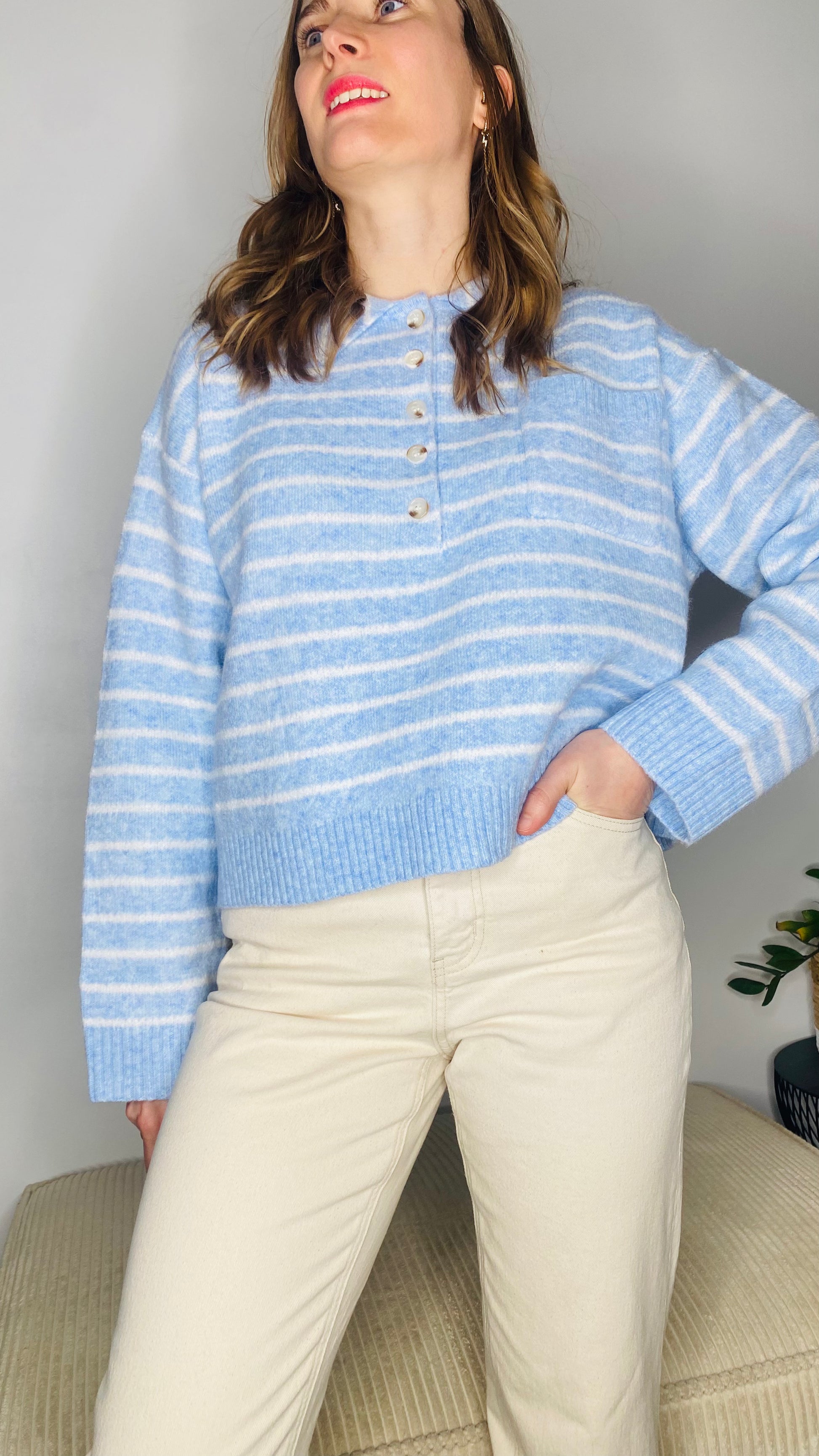 Pull Charlie rayé bleu - Margothe
