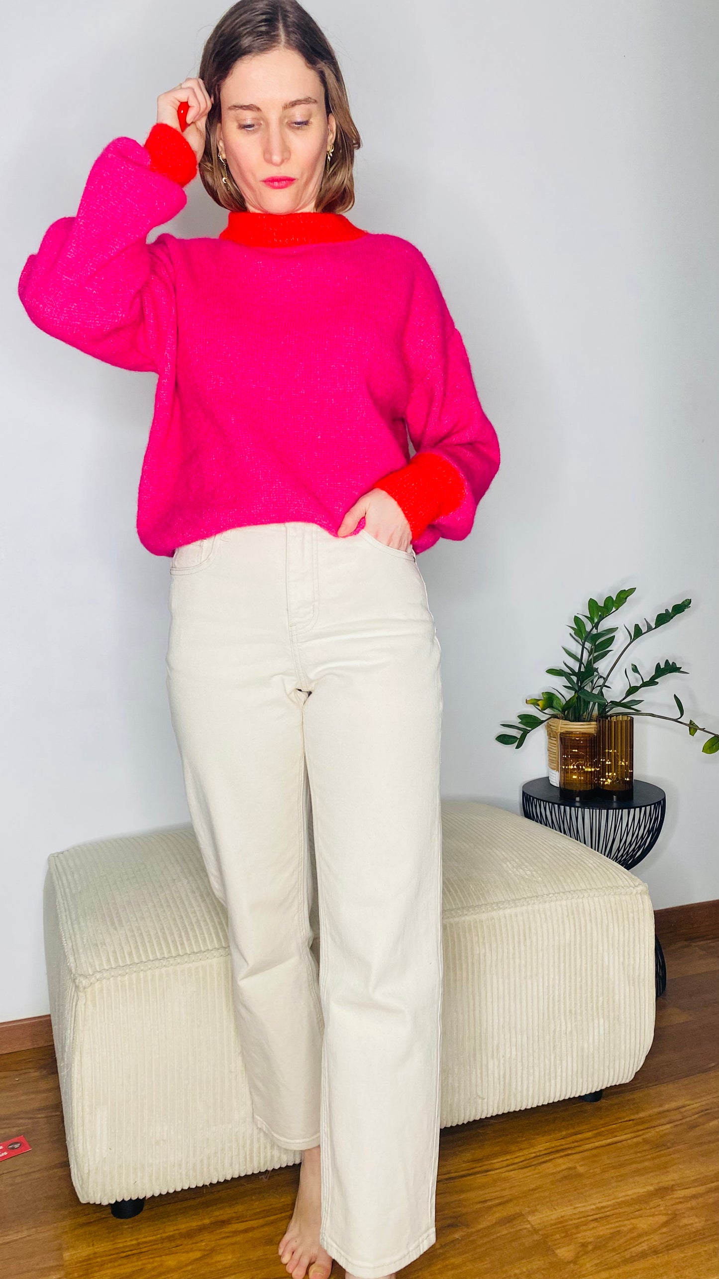 Jean Solange denim beige - Oraije - Margothe