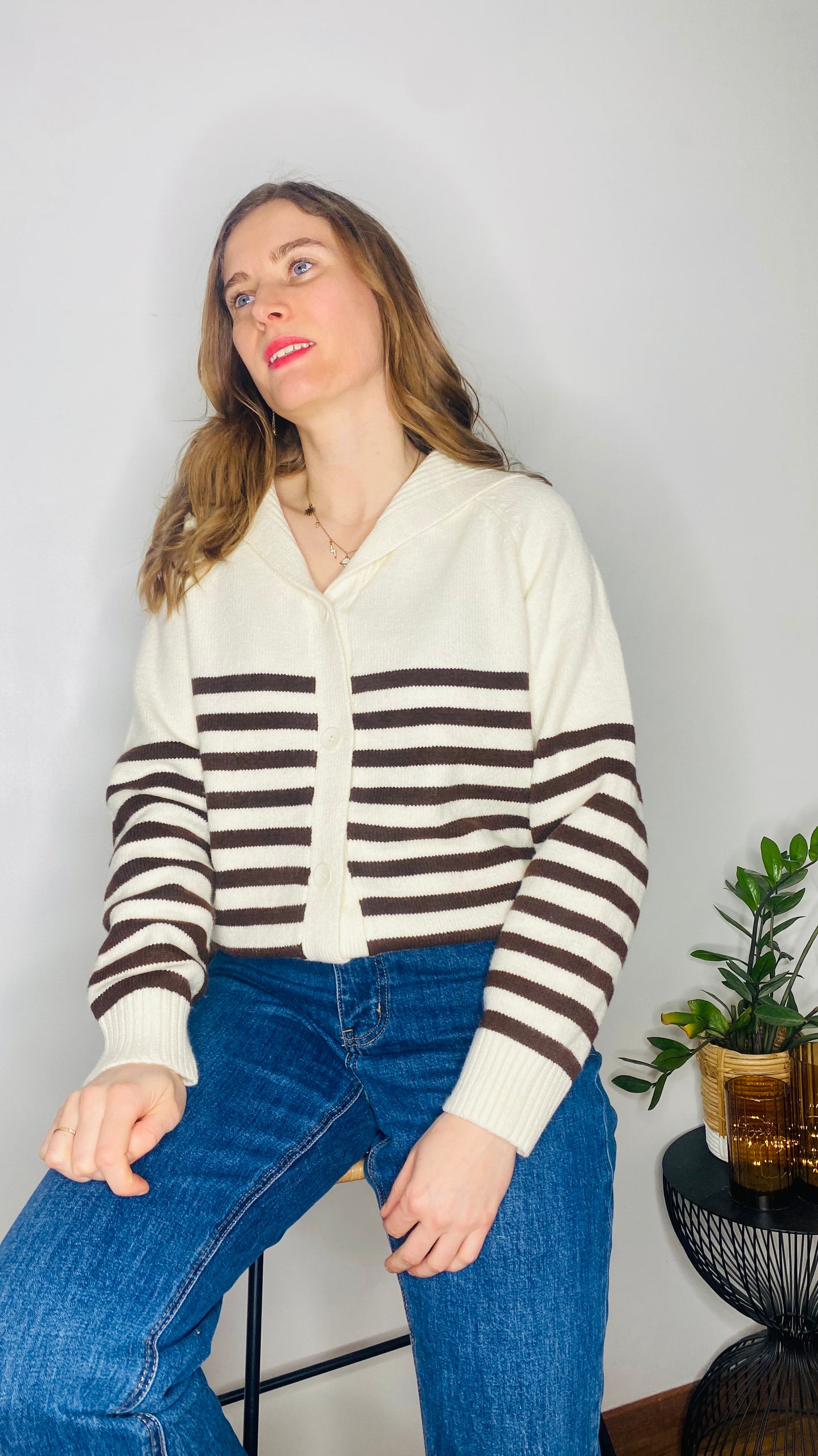 Gilet Marilou marinière - Margothe