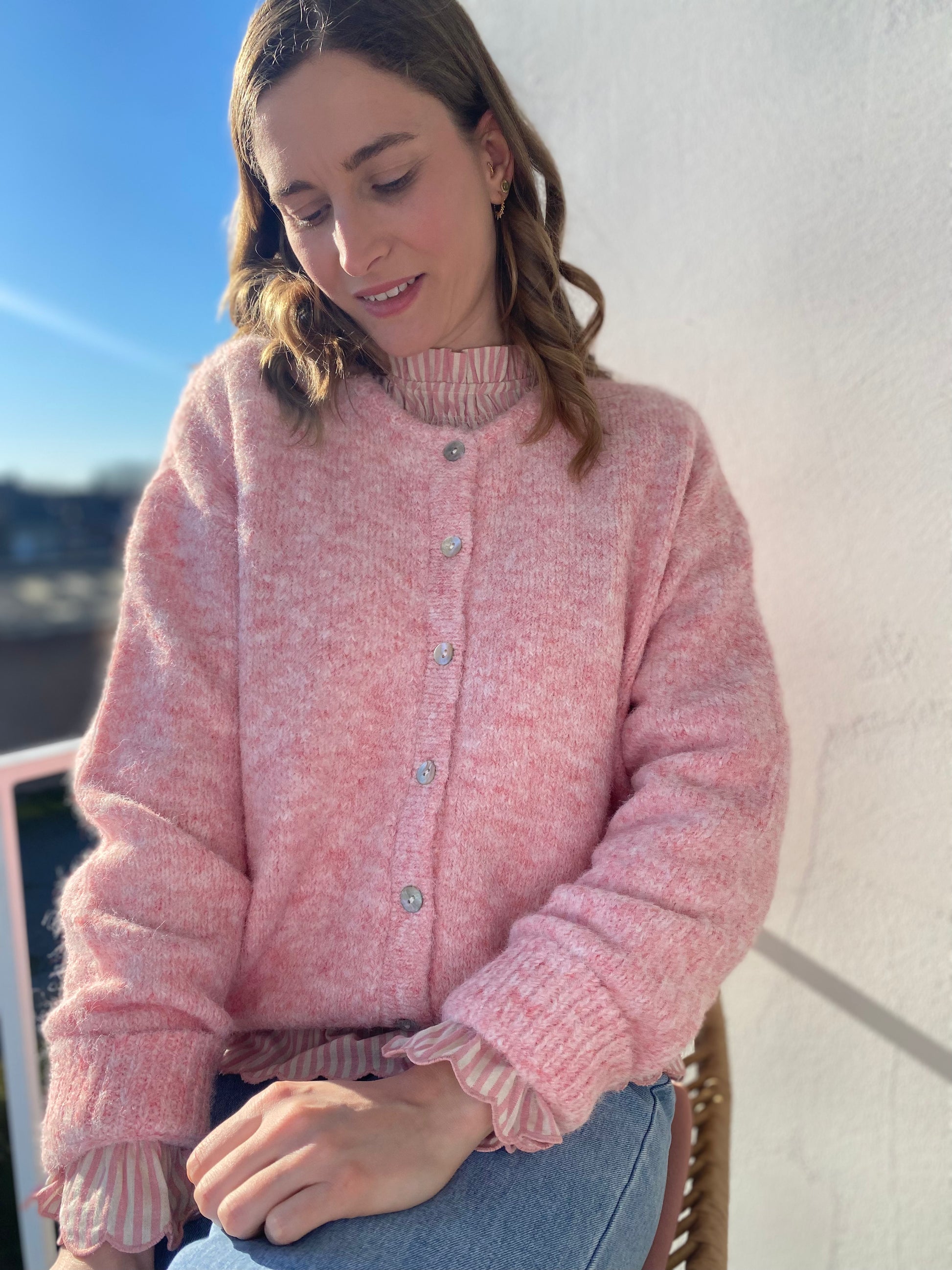 Gilet Lala rose - Margothe