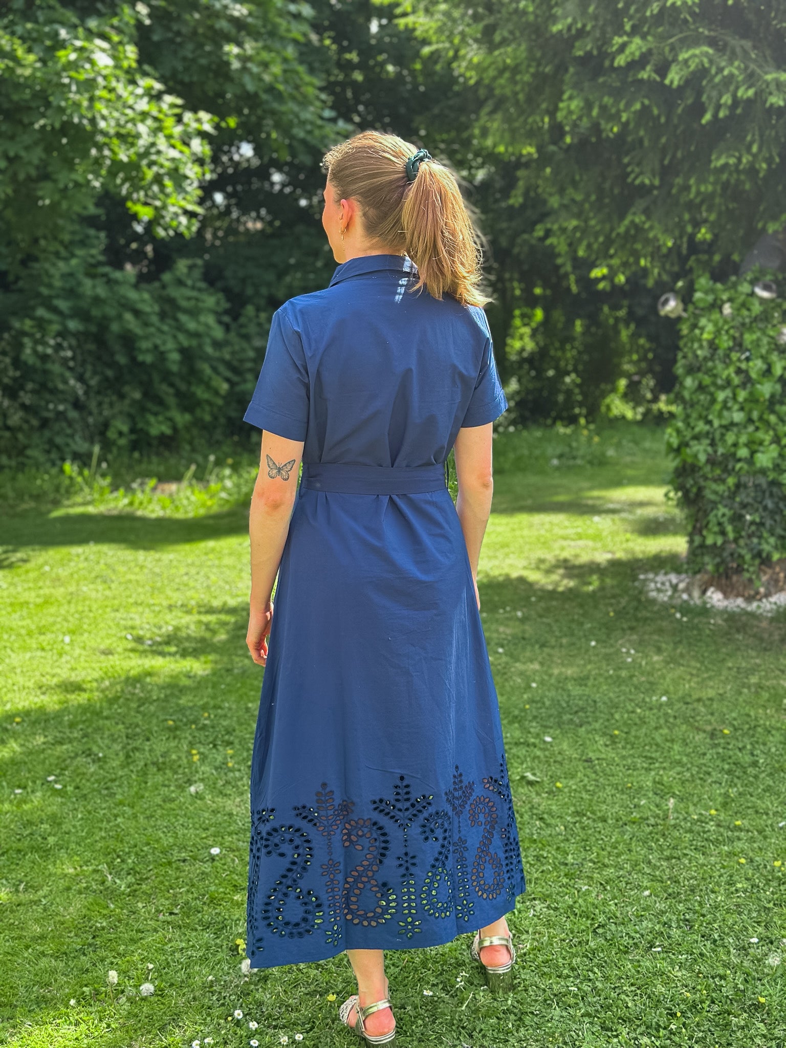 Robe longue Anita bleue marine - Margothe