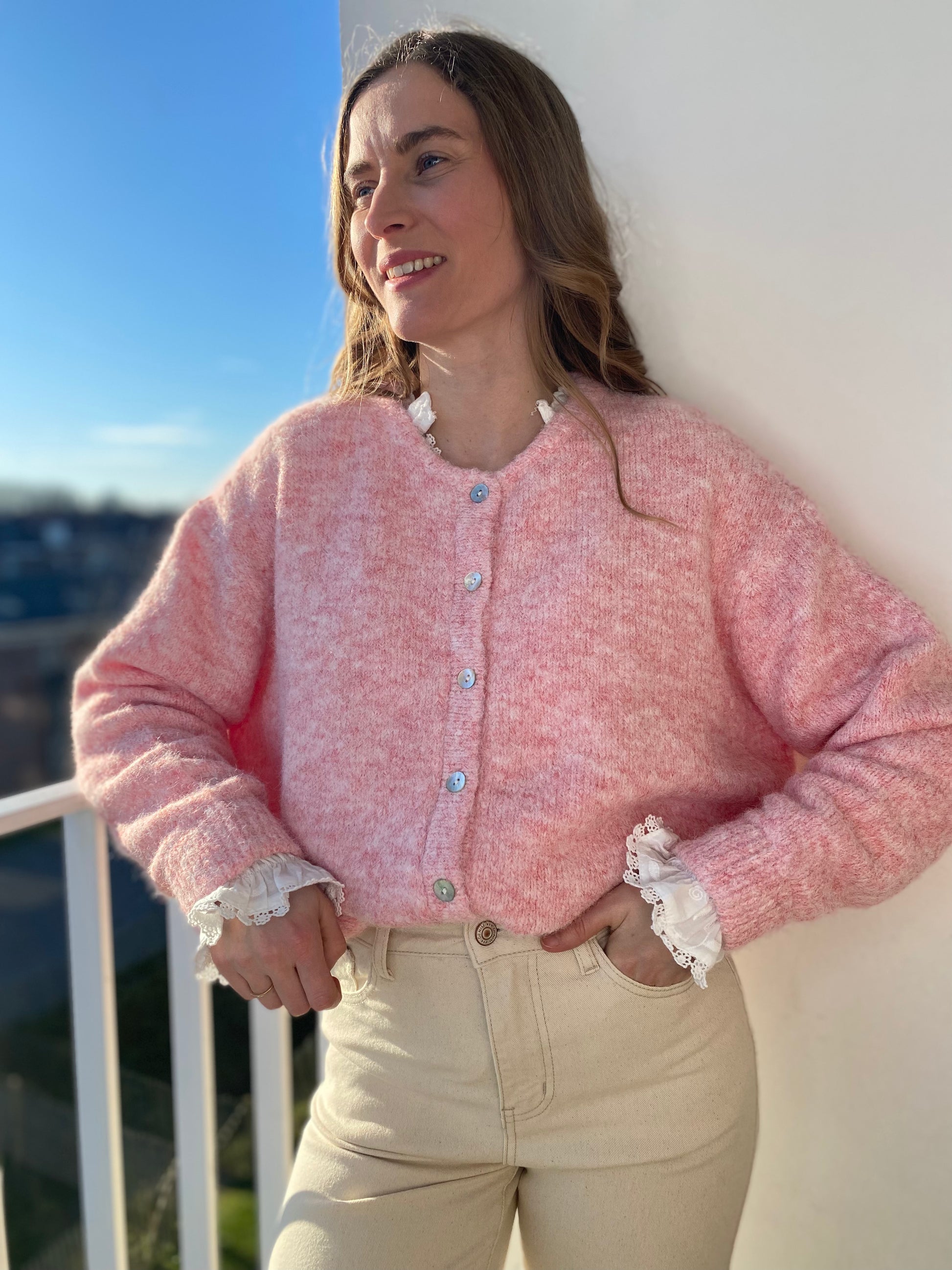 Gilet Lala rose - Margothe