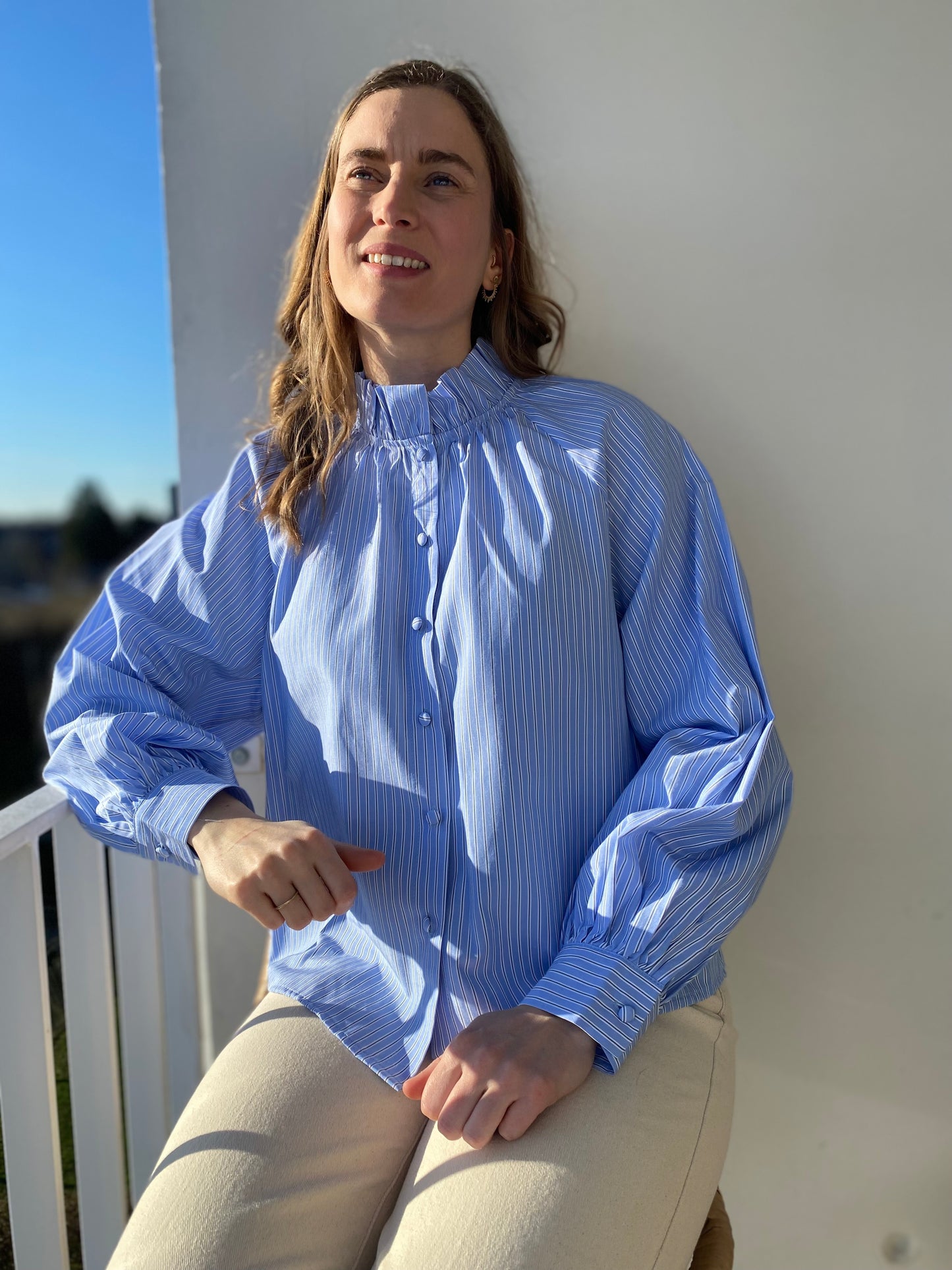 Chemise Annie bleue rayée - Margothe
