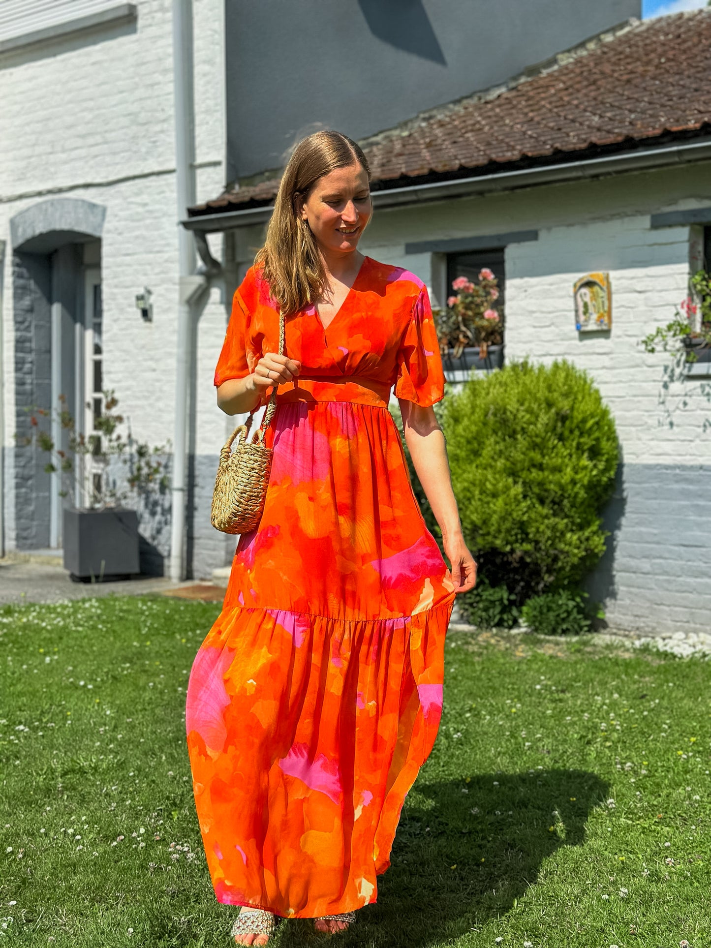 Robe longue Cléa orange